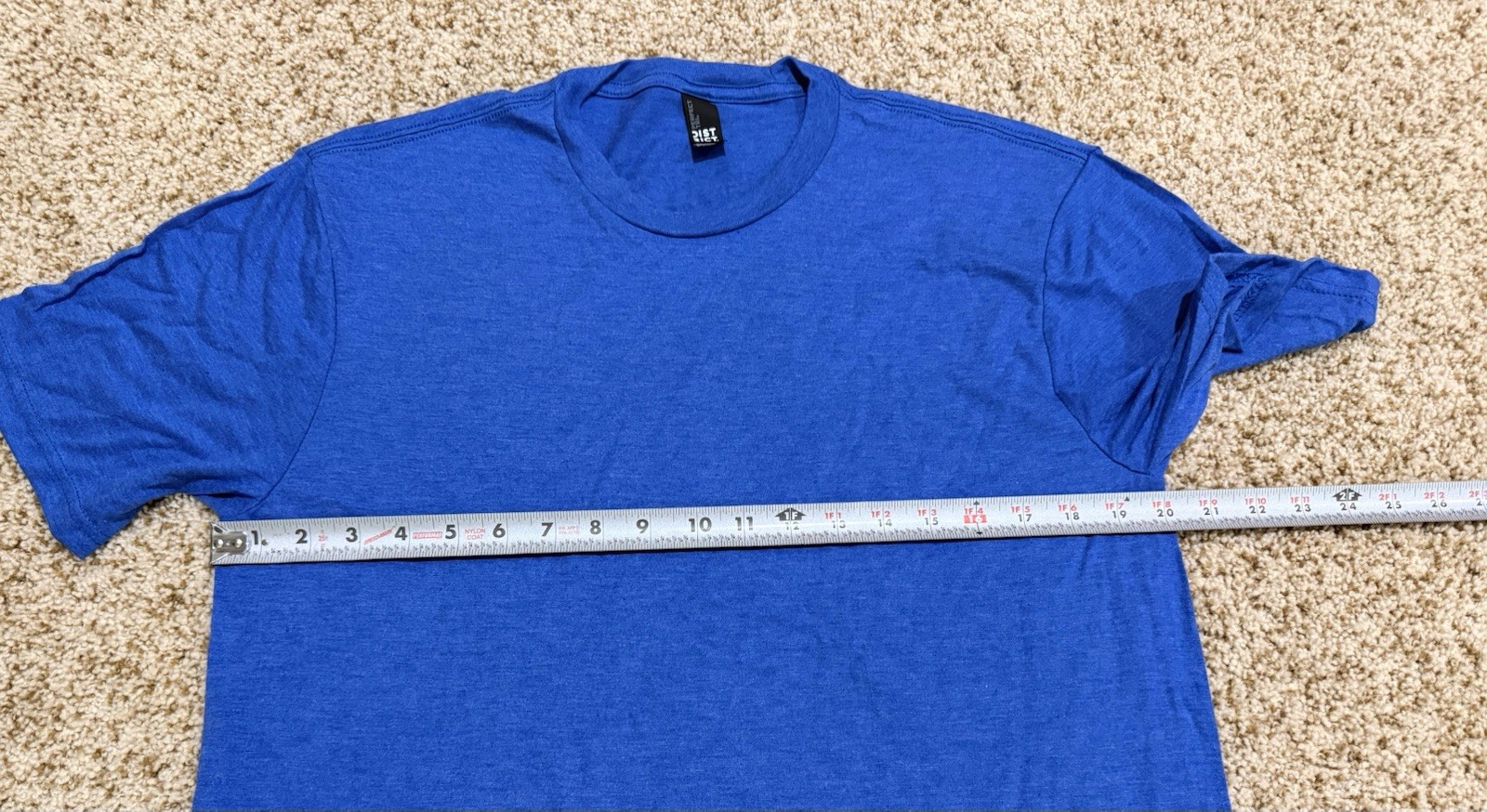 District Perfect Tri Adult Short Sleeve T-Shirt Blue Size M