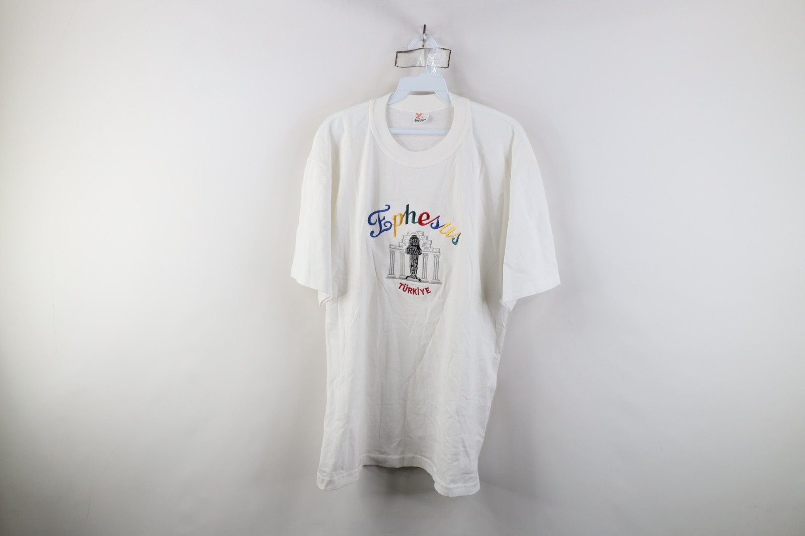 Vintage 90s Streetwear Mens Large Ephesus Turkey Turkiye Short Sleeve T-Shirt