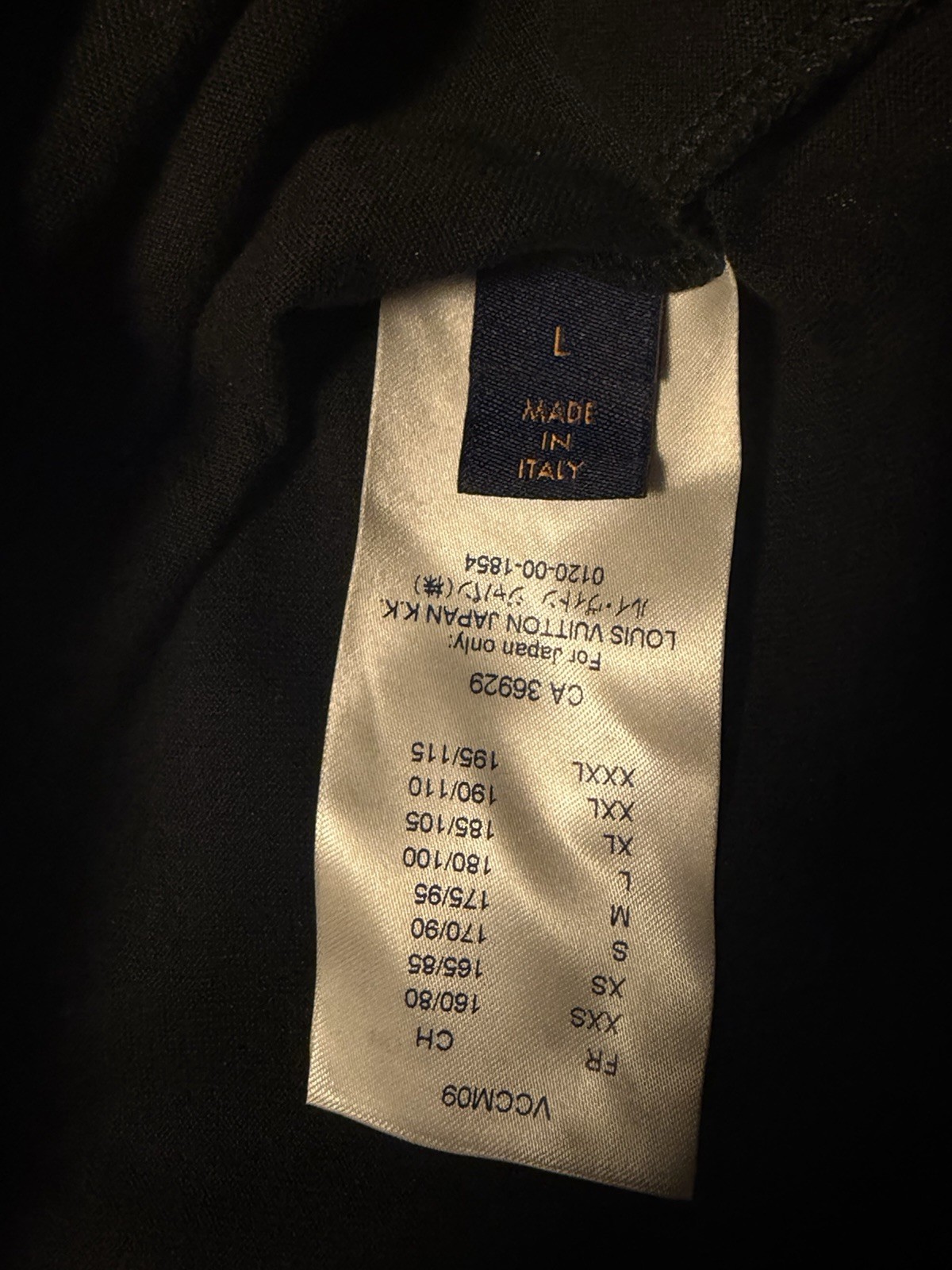 Louis Vuitton Men’s LV Gradient Monogram T Shirt Black Size L Made In Italy