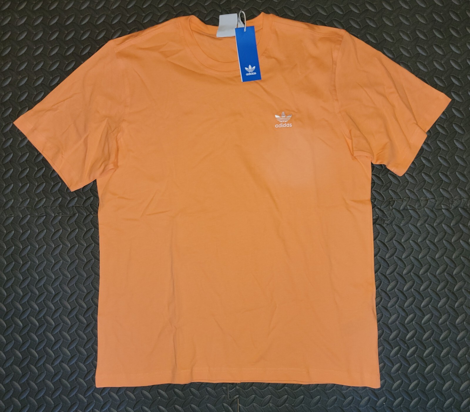 NEW MENS ADIDAS ORIGINALS ESSENTIALS TREFOIL TEE SHIRT~SIZE XL #JY2647 ORANGE