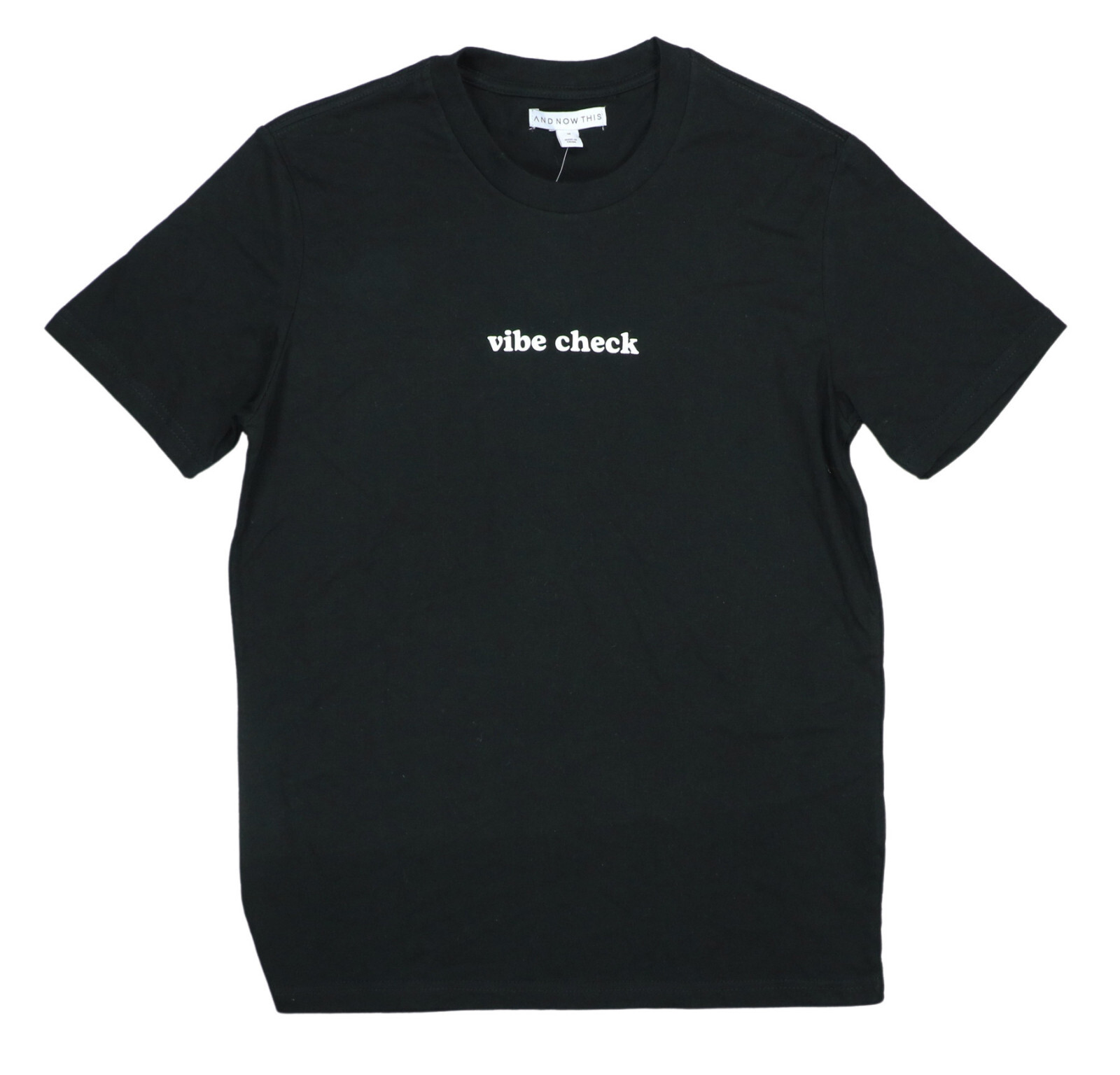 And Now This Vibe Check Graphic Men&rsquo;s Short Sleeve T-Shirt M NWT Black