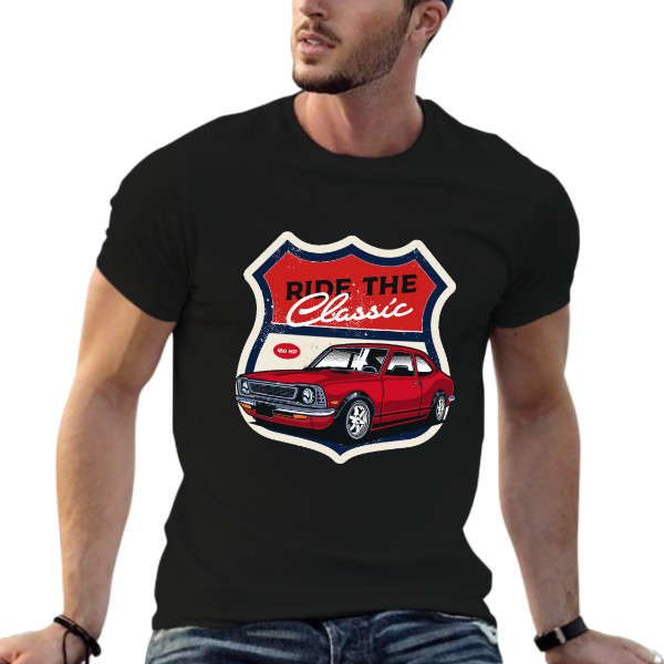 Classic Car Streetwear DTF Graphic Print T Shirt, Size S to 5XL Code 6310-15