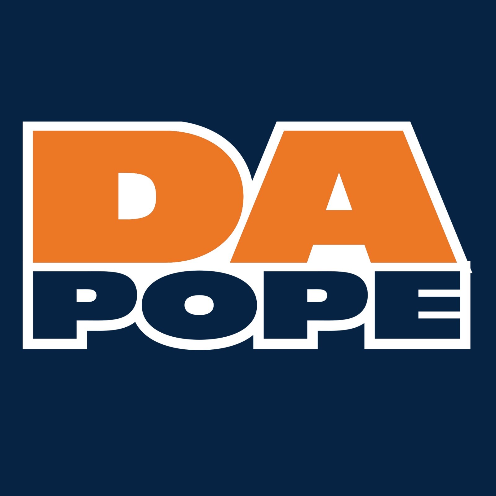 Da Pope Letters T-Shirt – Navy