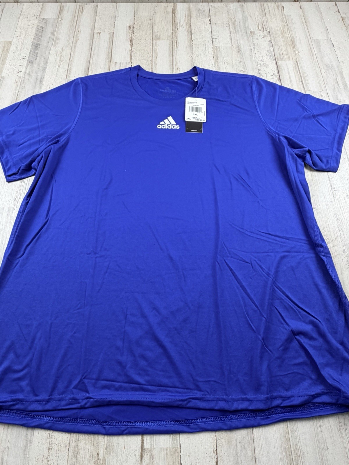 Adidas Men&rsquo;s Creator Short Sleeve TShirt Blue EK0088 Size XXL 2XL NWT Fast Ship