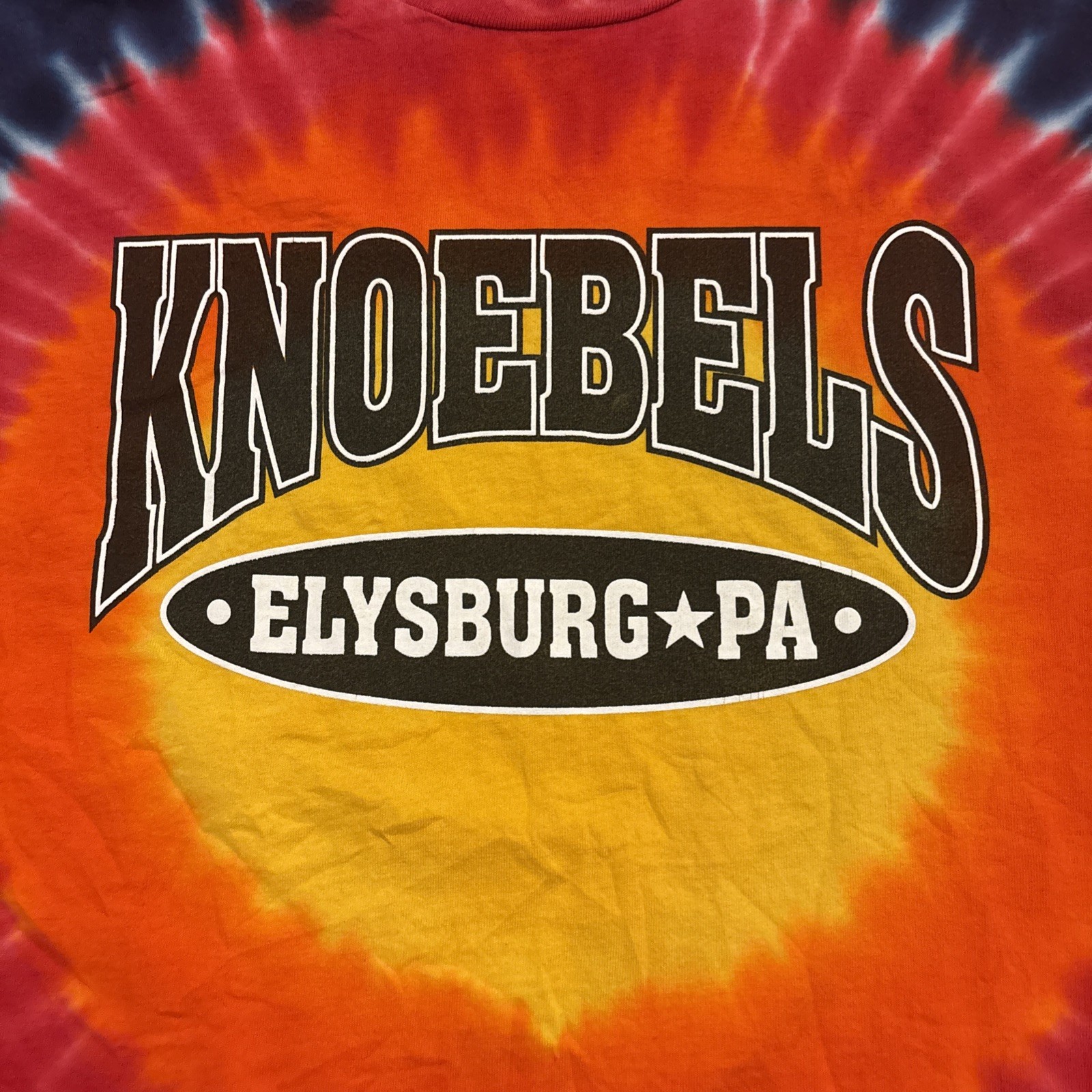 Vintage Single Stitch Knoebels Grove Amusement Park Tie Dye T Shirt Size XL EUC