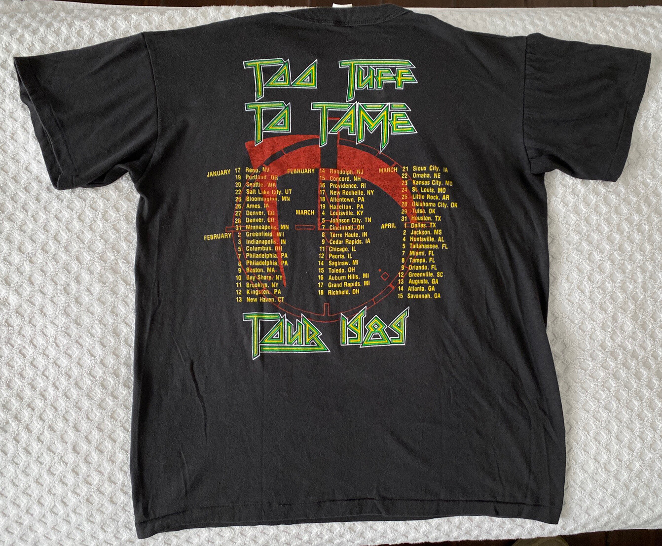 Vintage 1988 Winger Too Tuff To Tame Tour 1989 Cotton T Shirt Black Large 1980s