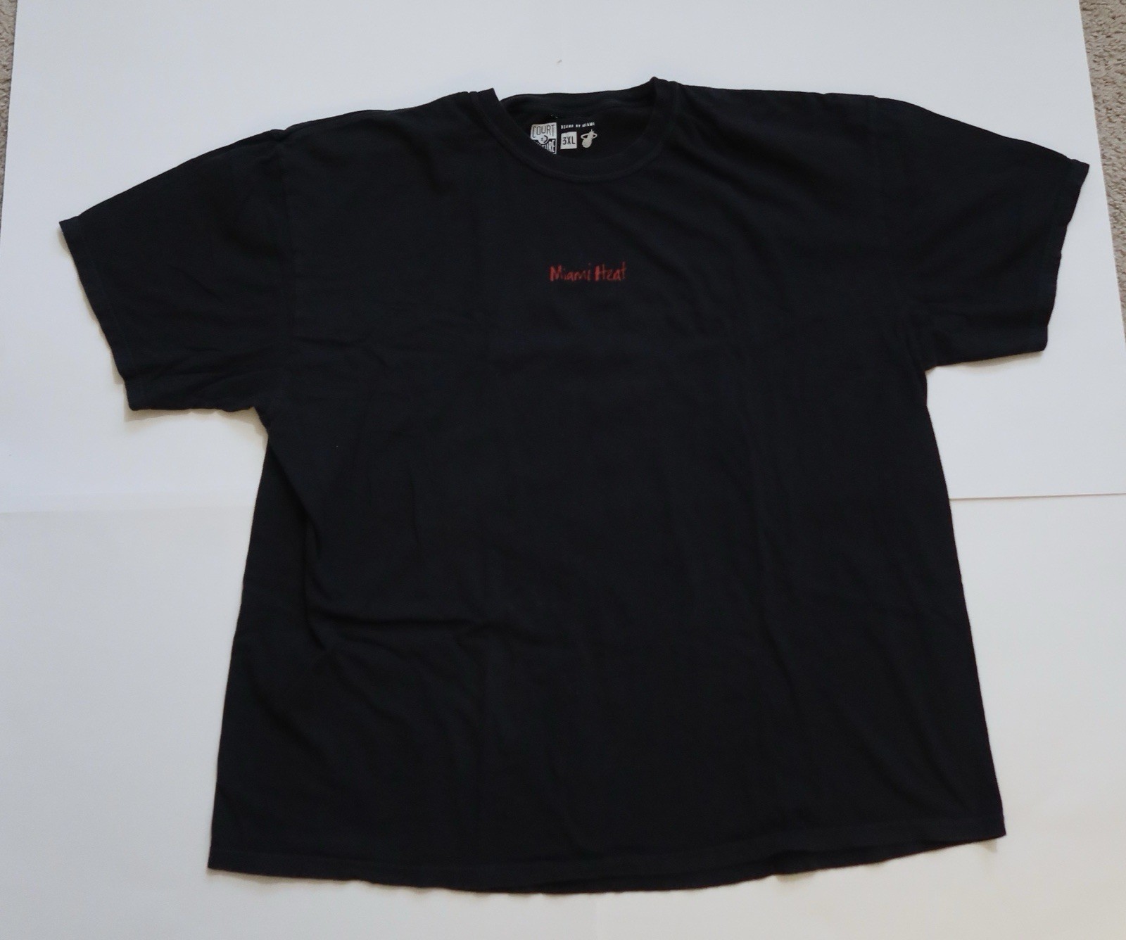 Miami Heat Court Culture Graphic T-Shirt Black Red NBA Mens 3XL