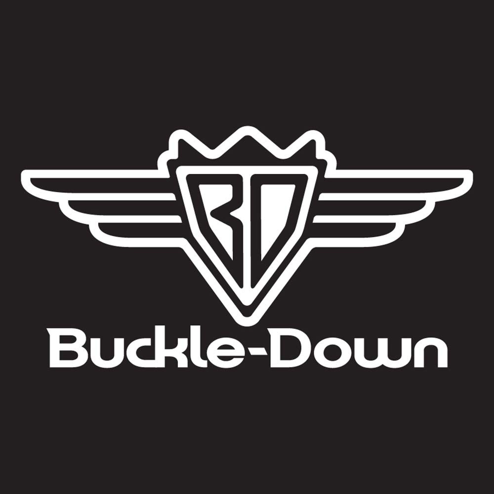 Keychain, Seatbelt Buckle Dodge Demon Icon Black Silver, 4.5&Prime; x 1&Prime; (KC-RHV)