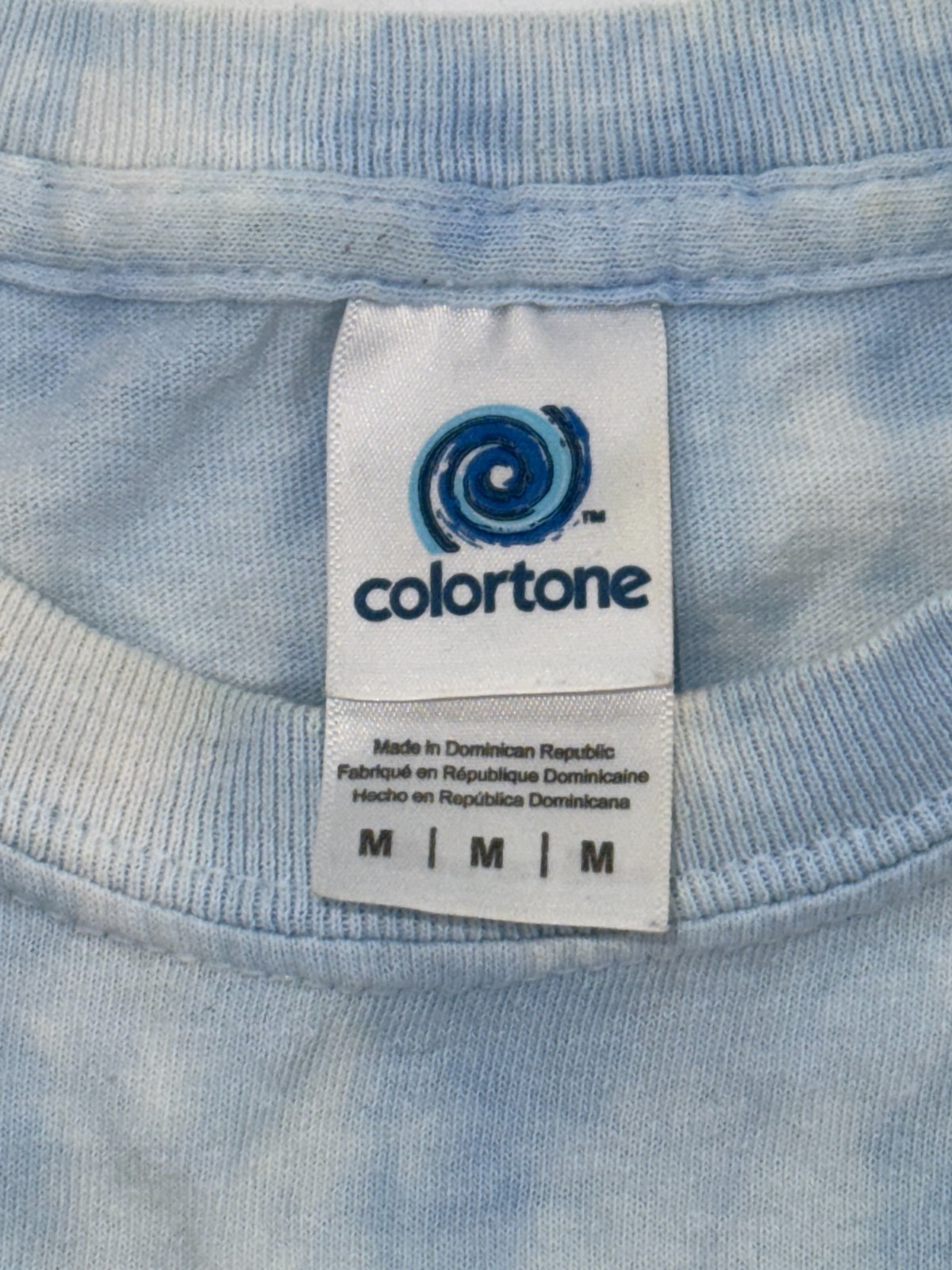 Brick Street Colortone T-Shirt Men’s M Blue Tie-Dye 100% Cotton YGI I5-39