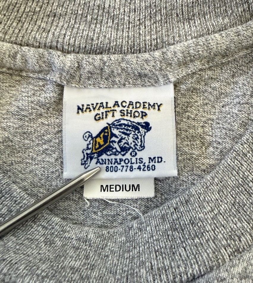 VTG 80s 90s US Navy Naval Academy Crew Rowing Team T Shirt SZ M Single Stitch