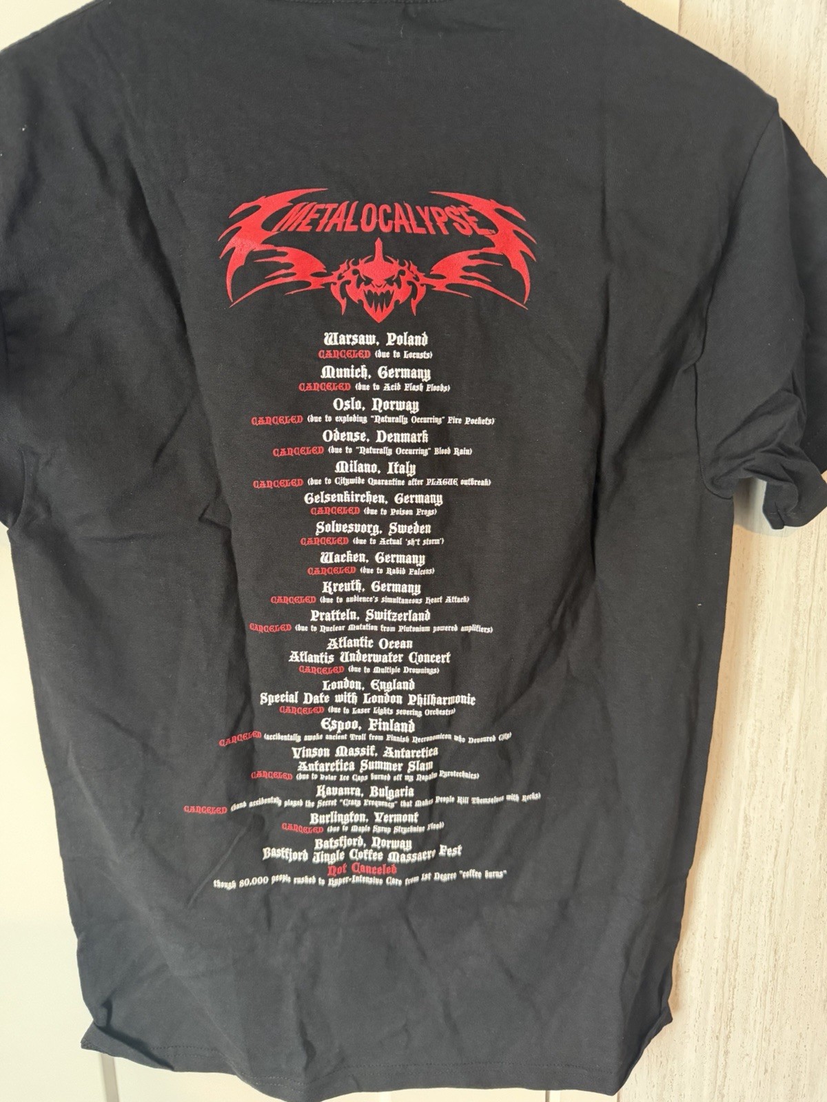 New With Tags 2006 Dethklok Cartoon Network Metalocalypse Tour Shirt Size Small