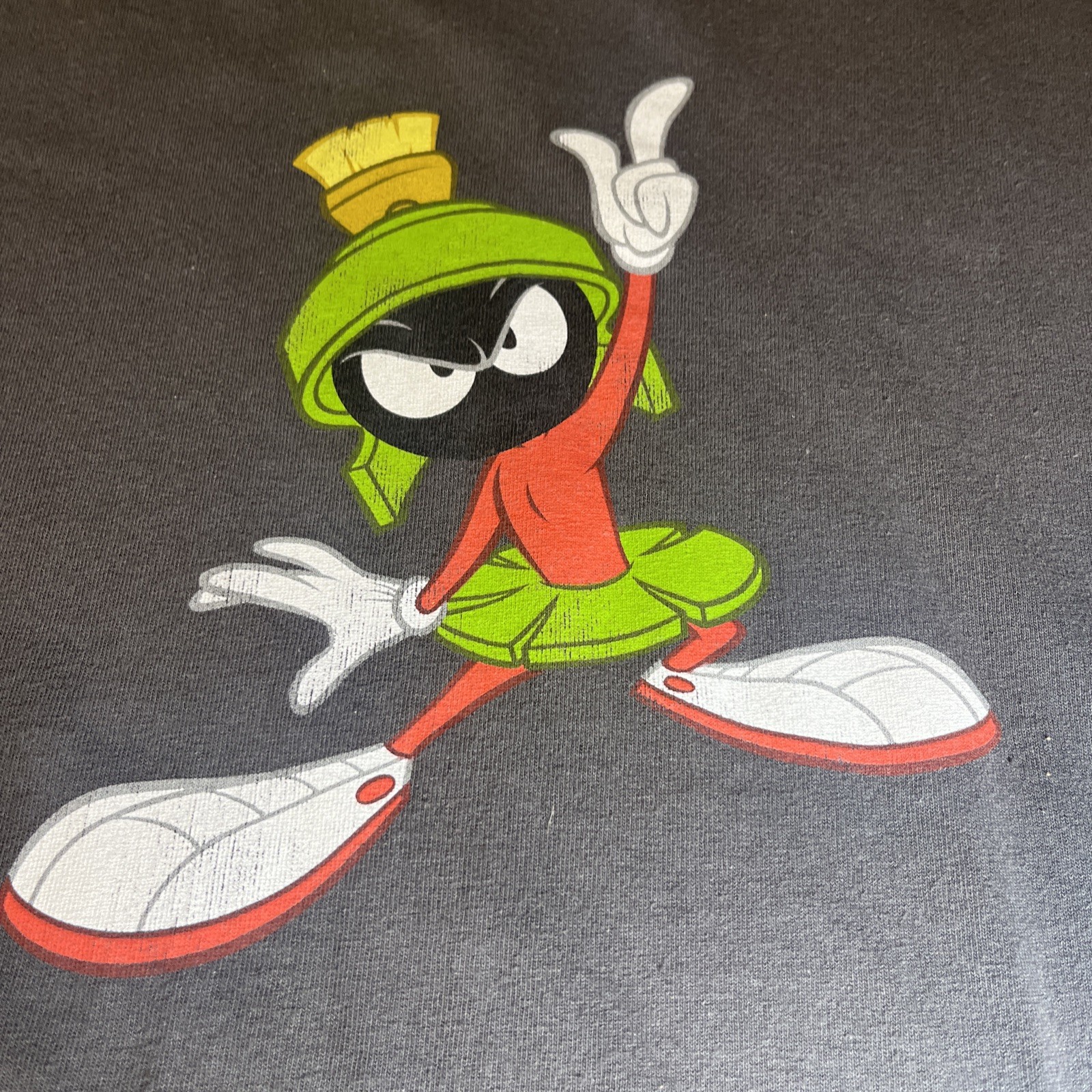 Vintage Looney Tunes Charcoal Gray Marvin the Martian Shirt XL