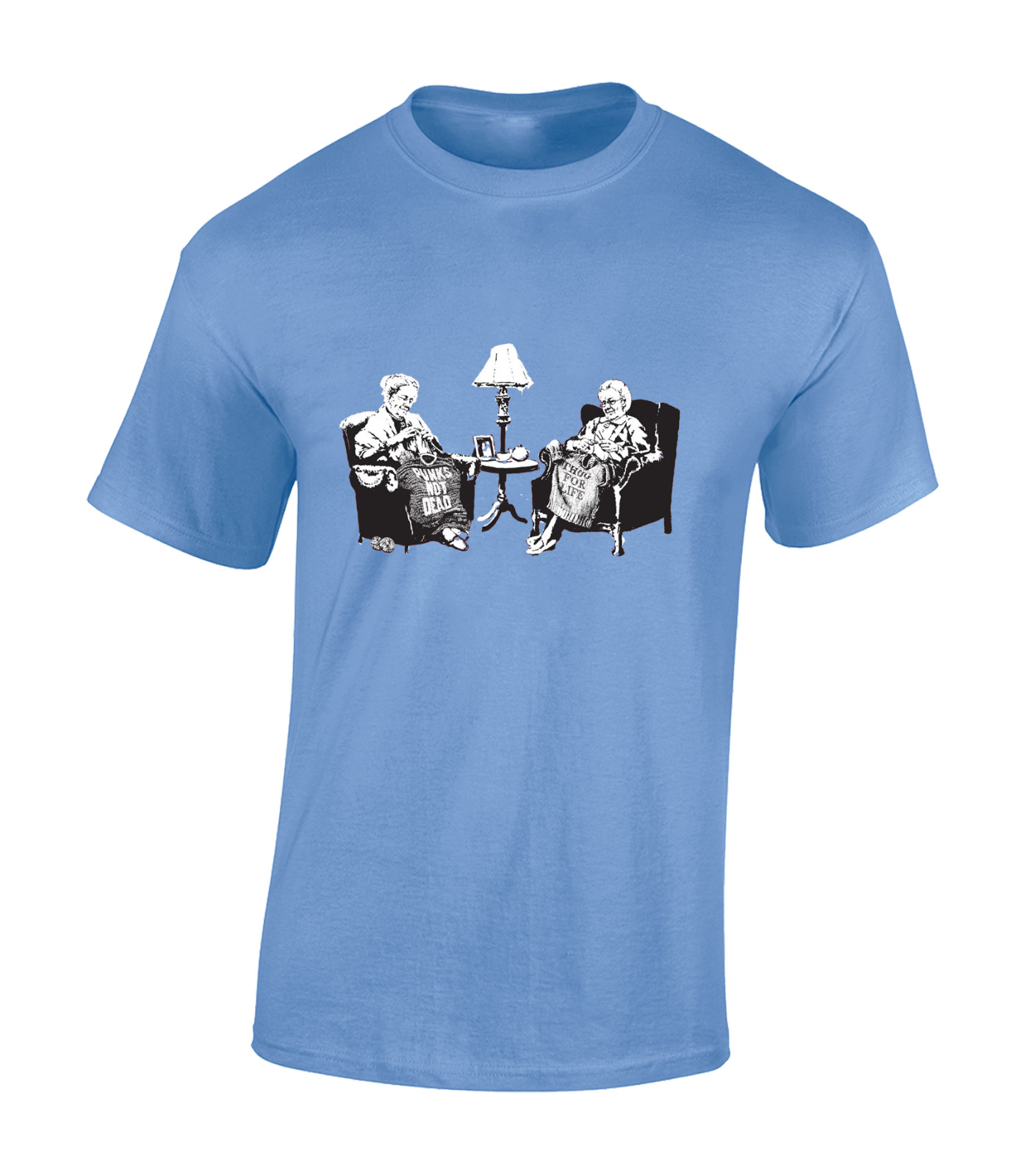 PUNK GRANNY BANKSY MENS T SHIRT MUSIC CLASSIC 80&rsquo;S 90S RETRO DJ FUNNY TOP