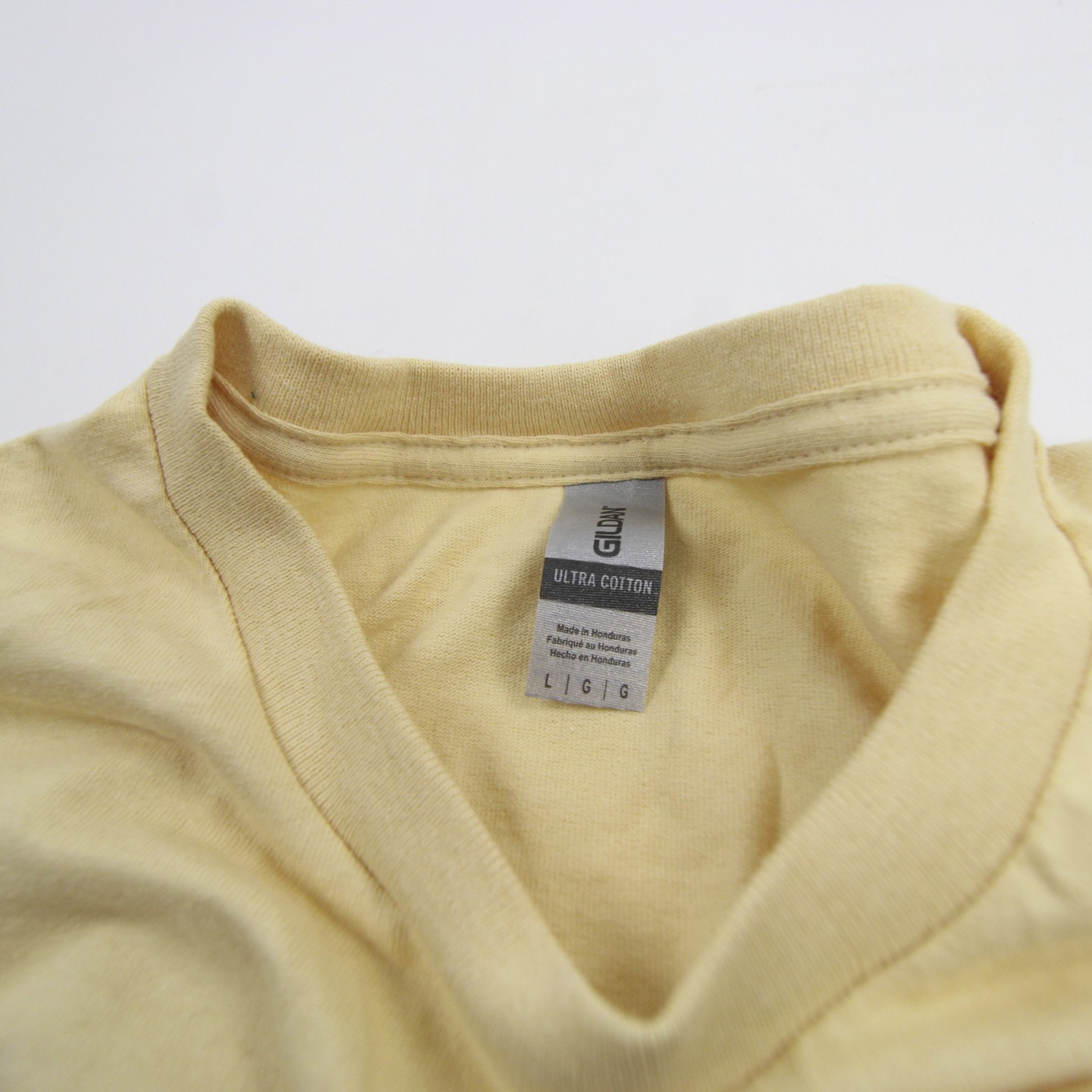 Gildan Ultra Cotton Short Sleeve Shirt Men&rsquo;s Cream New without Tags L