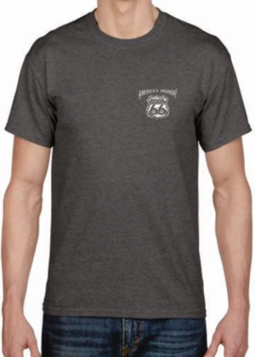 Adult DryBlend® T-Shirt – ( AMERICAS HWY ROUTE 66 – BIKER / CHOPPER)