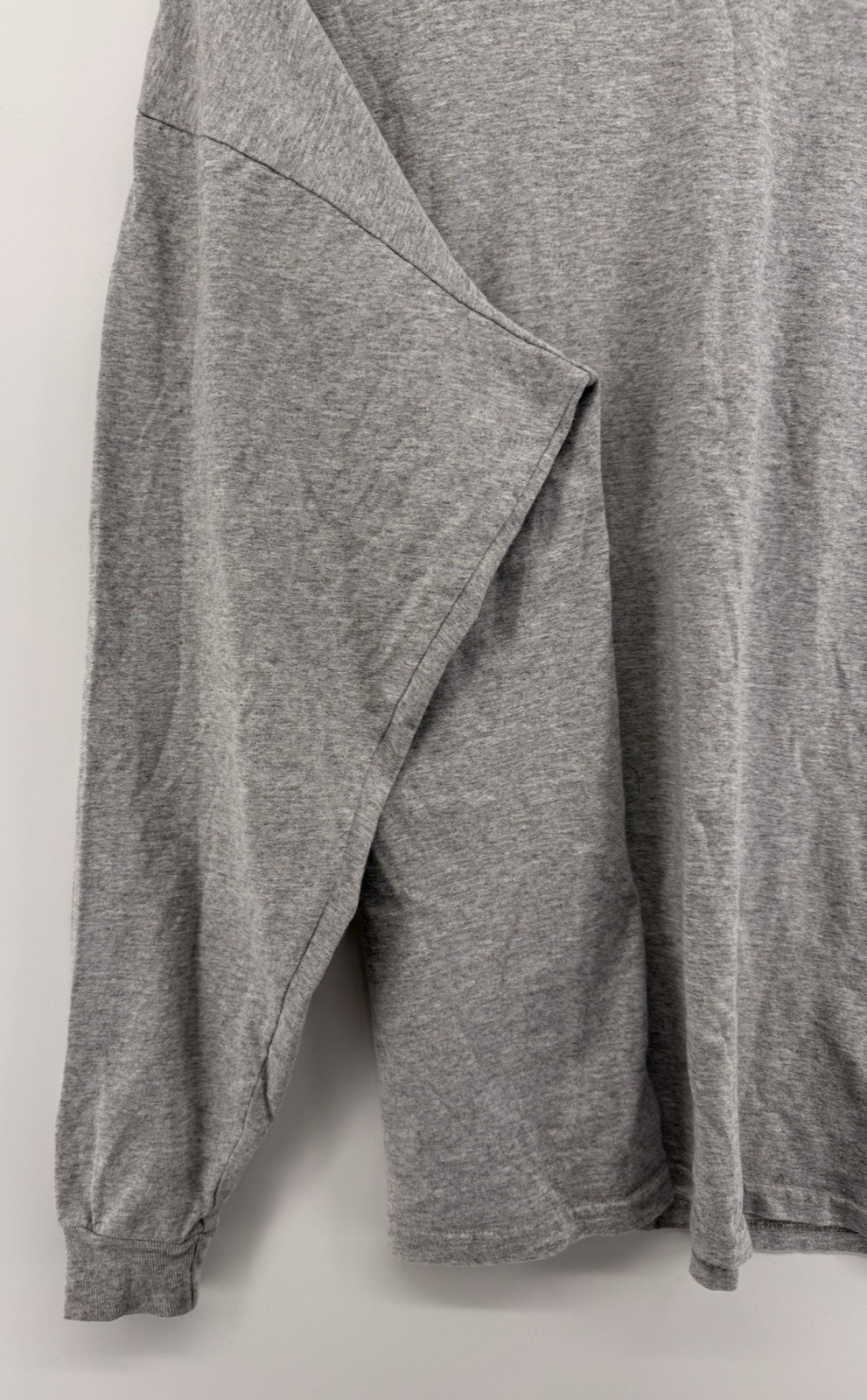 Vintage 2000s Nike Team Mens Long Sleeve T Shirt Gray Swoosh Logo Athletic XL