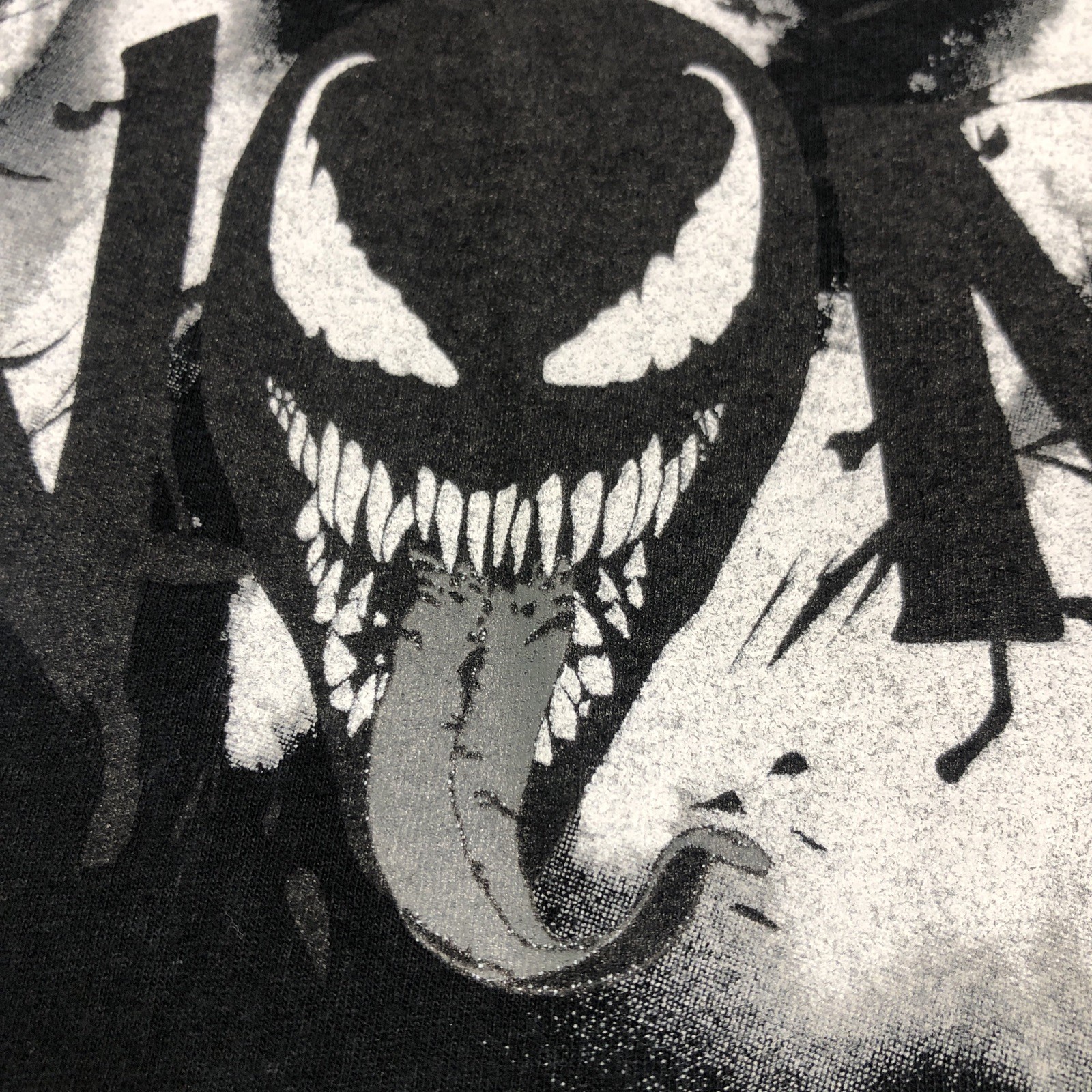 Marvel Venom Shirt Graphic Tee Comic Book Movie Superhero Mineral Wash Black Sm
