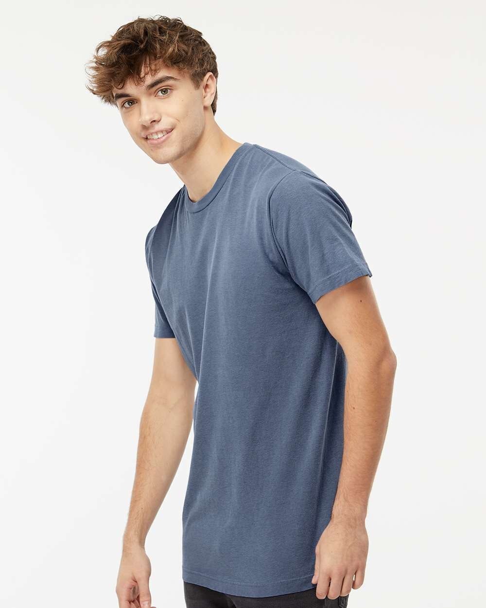 Bulk Lot 6 M&O Vintage Garment-Dyed Ring Spun Blank T-shirts – Blue Jean – XXL