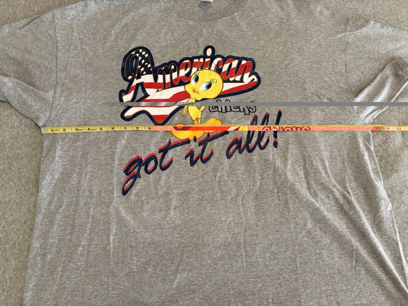 Vintage Looney Tunes Shirt Tweety American Chicks Got it All USA Mens 3XL