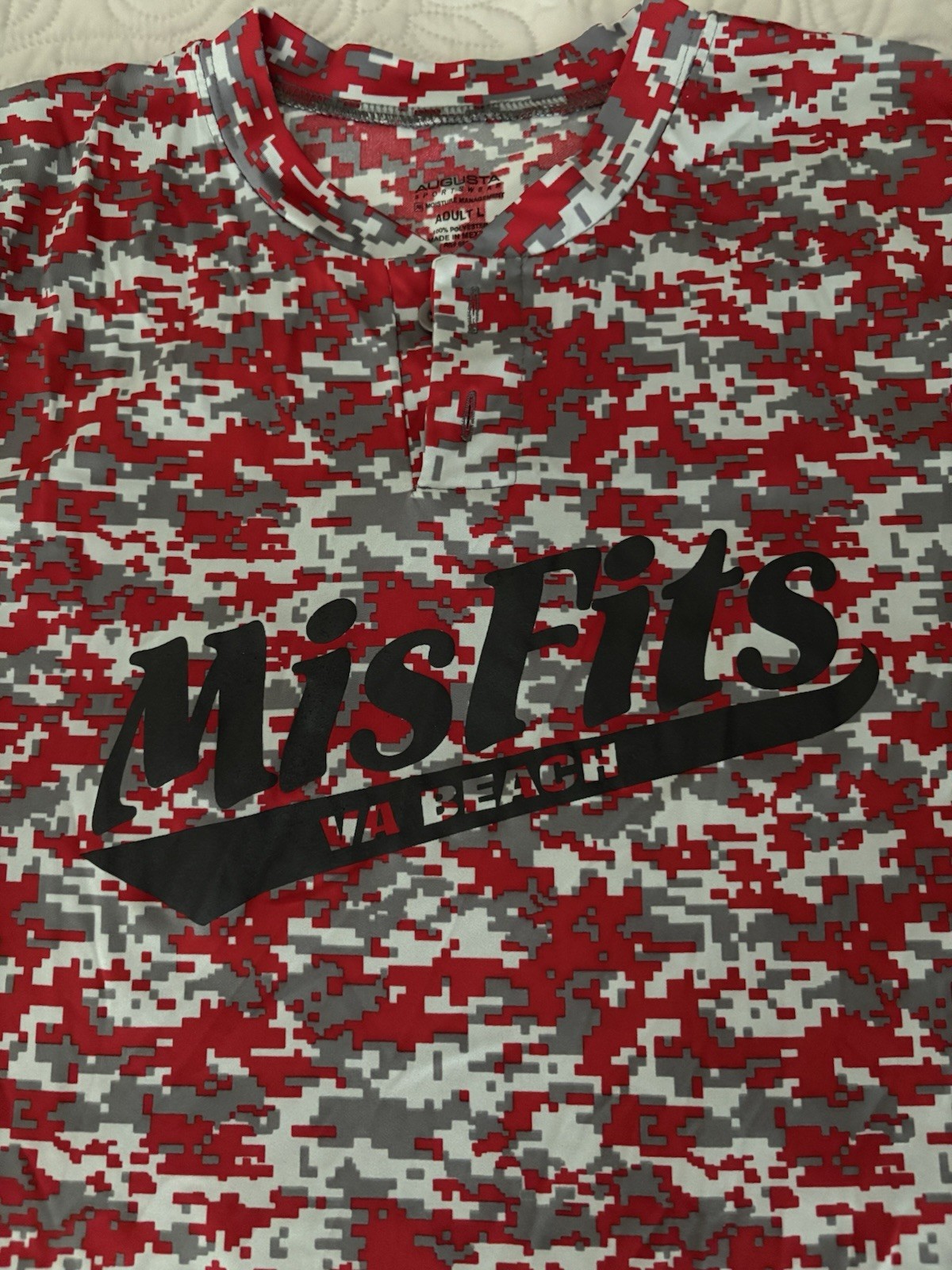 Virginia Beach Misfits Red And Gray Digital Camo Shirt #42