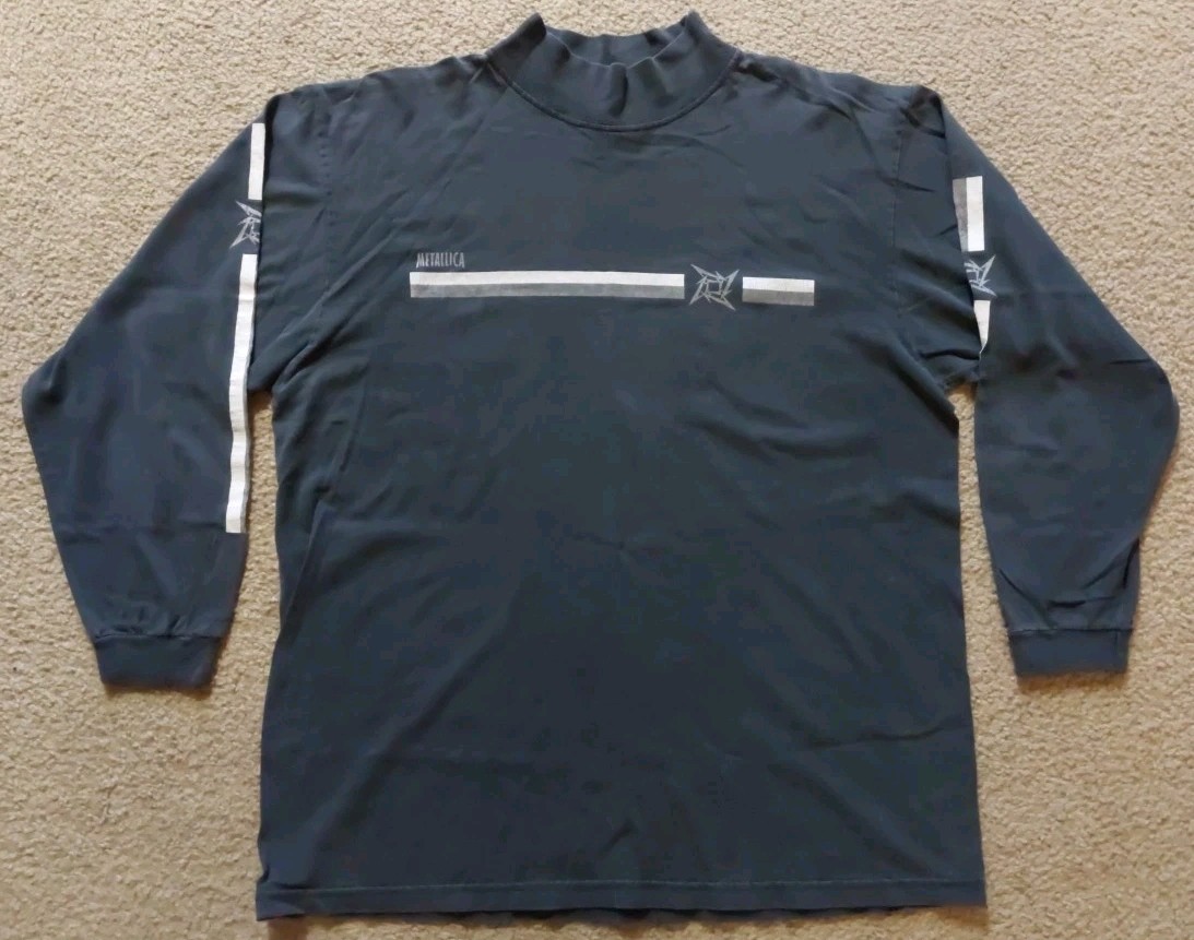 Metallica Vintage &rsquo;90s Y2K Mock Turtle Neck Longsleeve T-Shirt (XL) Giant Brand