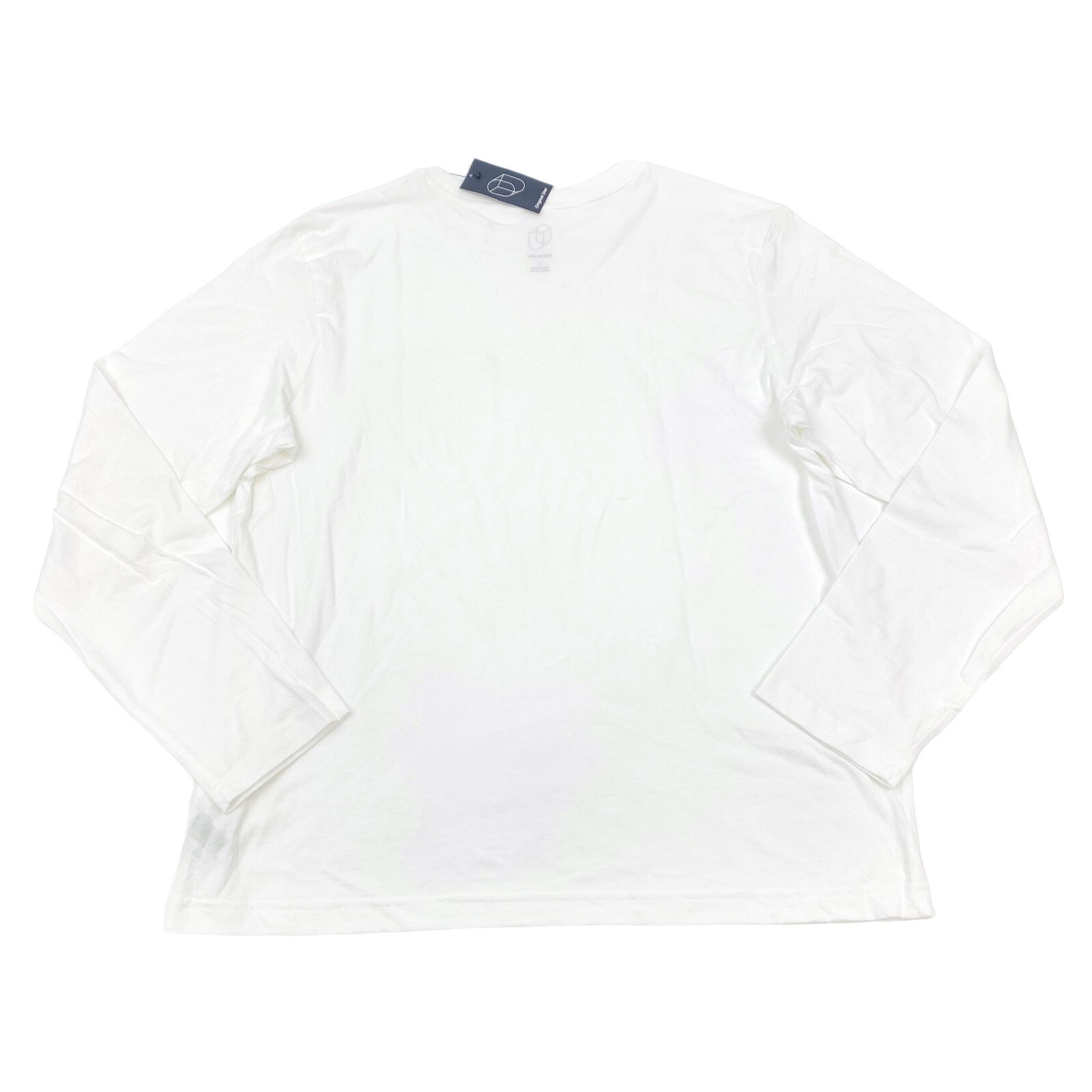 Original Use Mens Size L Crew Neck Long Sleeve T-Shirt True White (NWD)