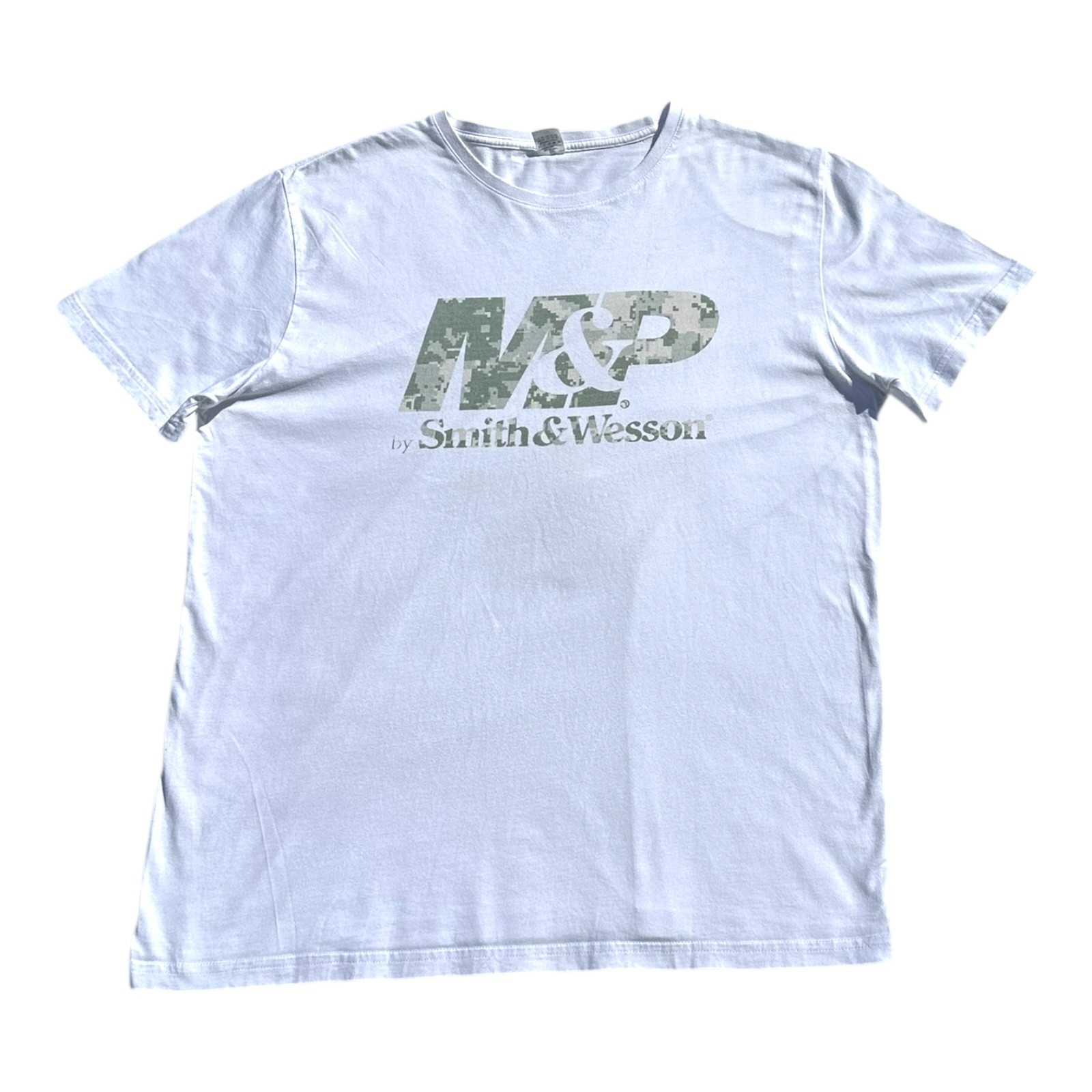 M&P Smith & Wesson T-Shirt Men&rsquo;s UK Size XL White Graphic Print Short Sleeve