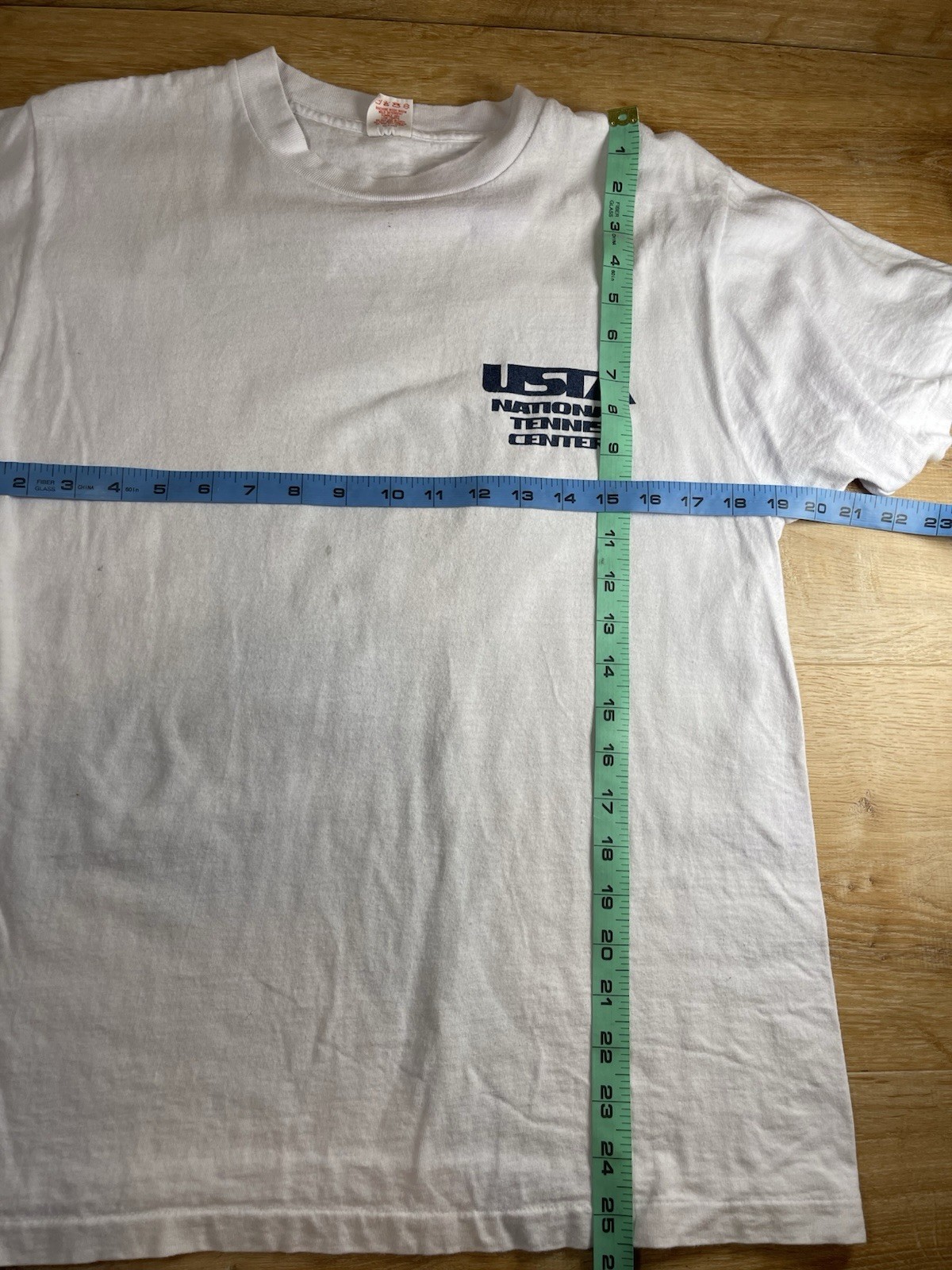 Vintage Single Stitch USPTA Tennis T Shirt As Is Lrg