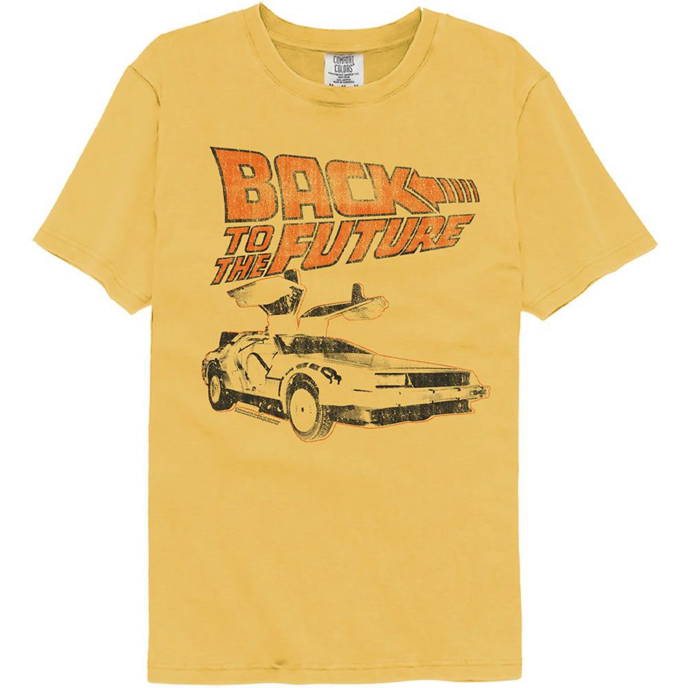 Men&rsquo;s Back To The Future Bttf My Other Ride Comfort Color T-shirt Medium Mustard
