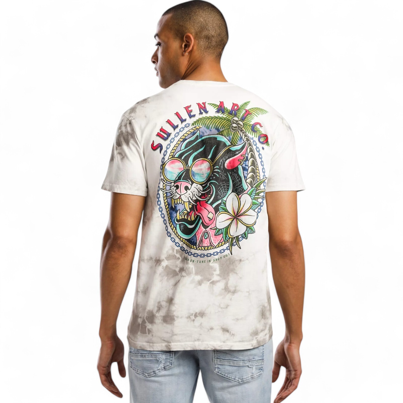 Men&rsquo;s Sullen Art Collective Party Prowler Crystal Wash Premium Tee T-Shirt M-XXL