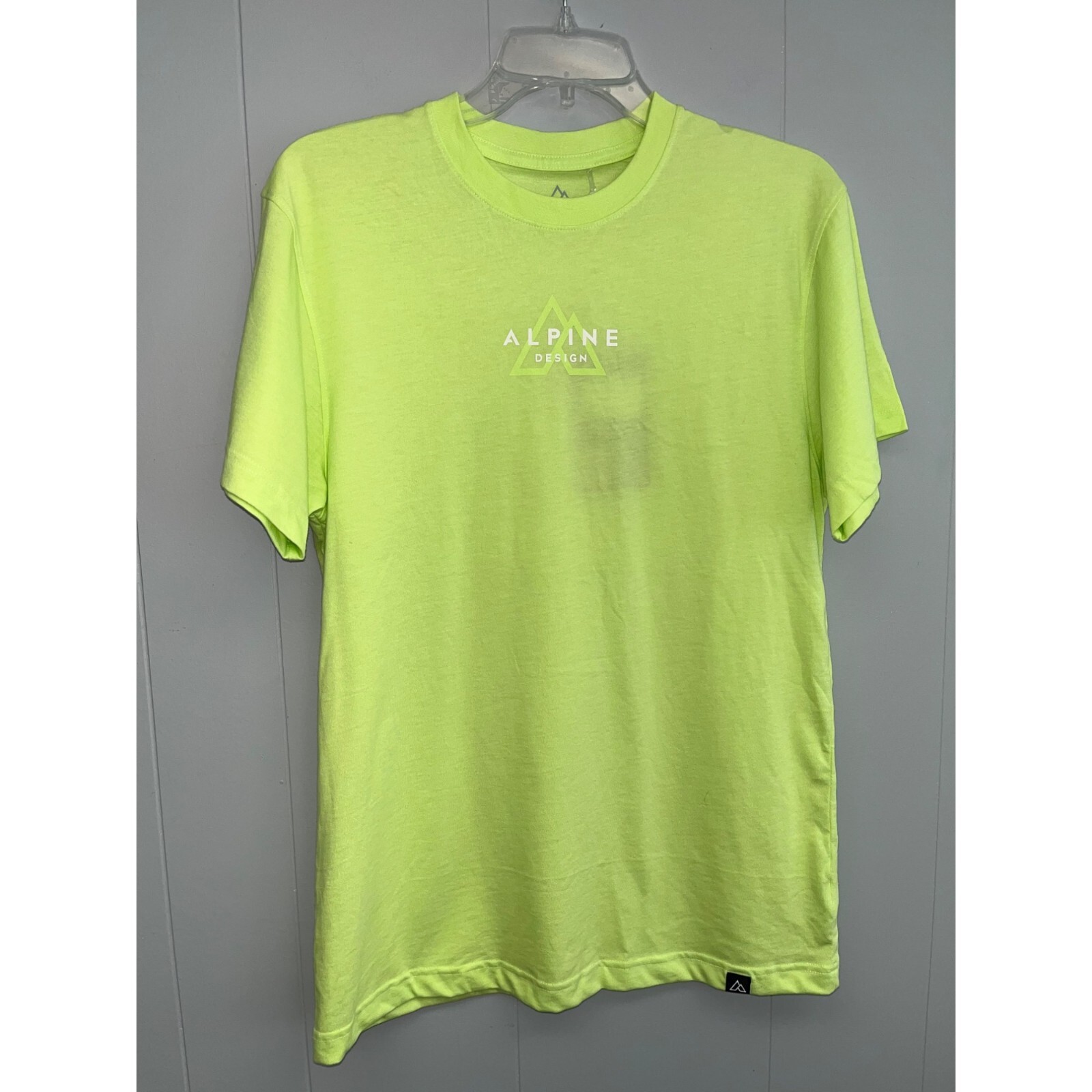 Alpine Design Men&rsquo;s Graphic Tee Lime Green Earth Africa World NWT Large 17008