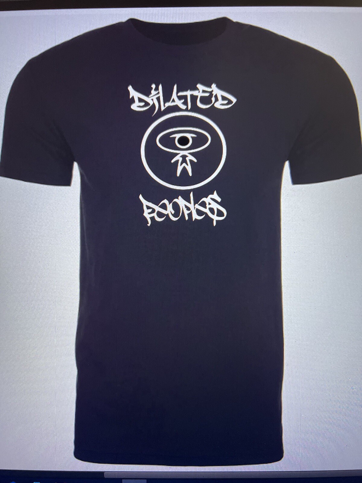 Dilated Peoples Black T-Shirt With White Vinyl Adult Sizes (Bombatomik).