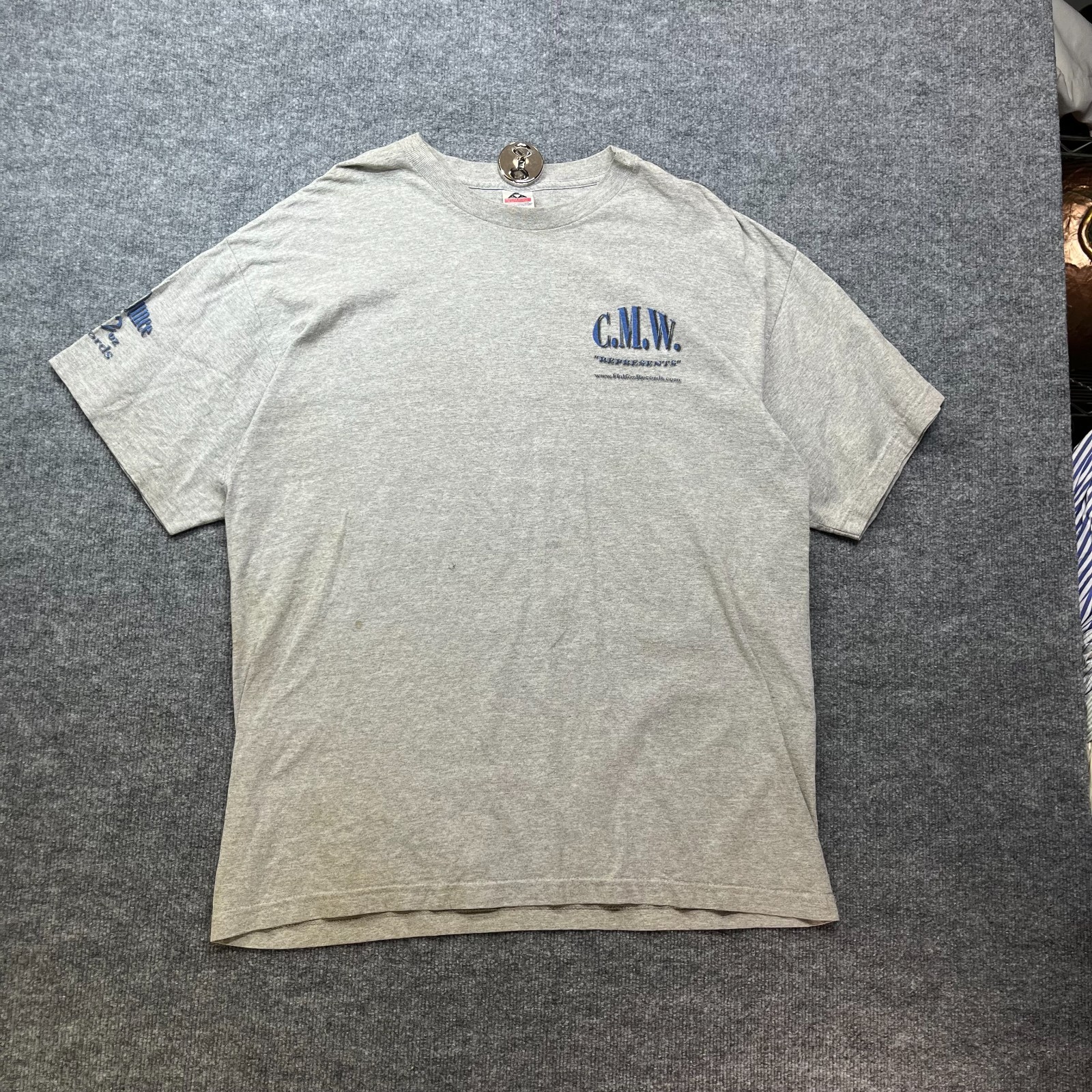 Alstyle Apparel CMW Represents T-Shirt Mens Heather Gray Cotton Short Sleeve 2XL