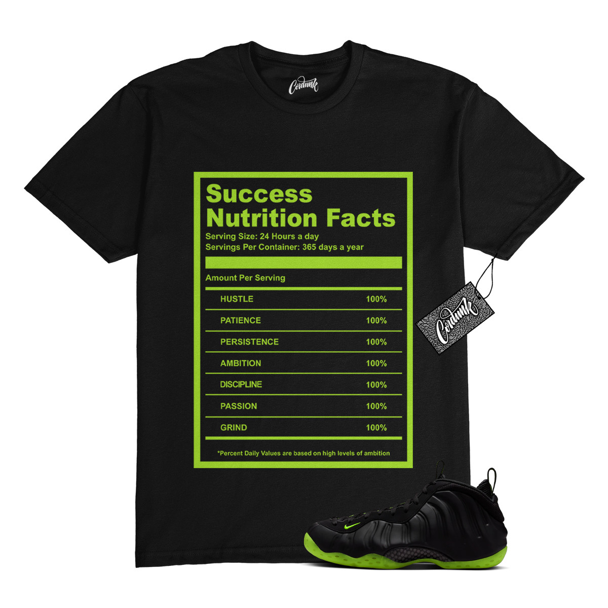 Foamposite Volt Black Air One T Shirt Match SUCC