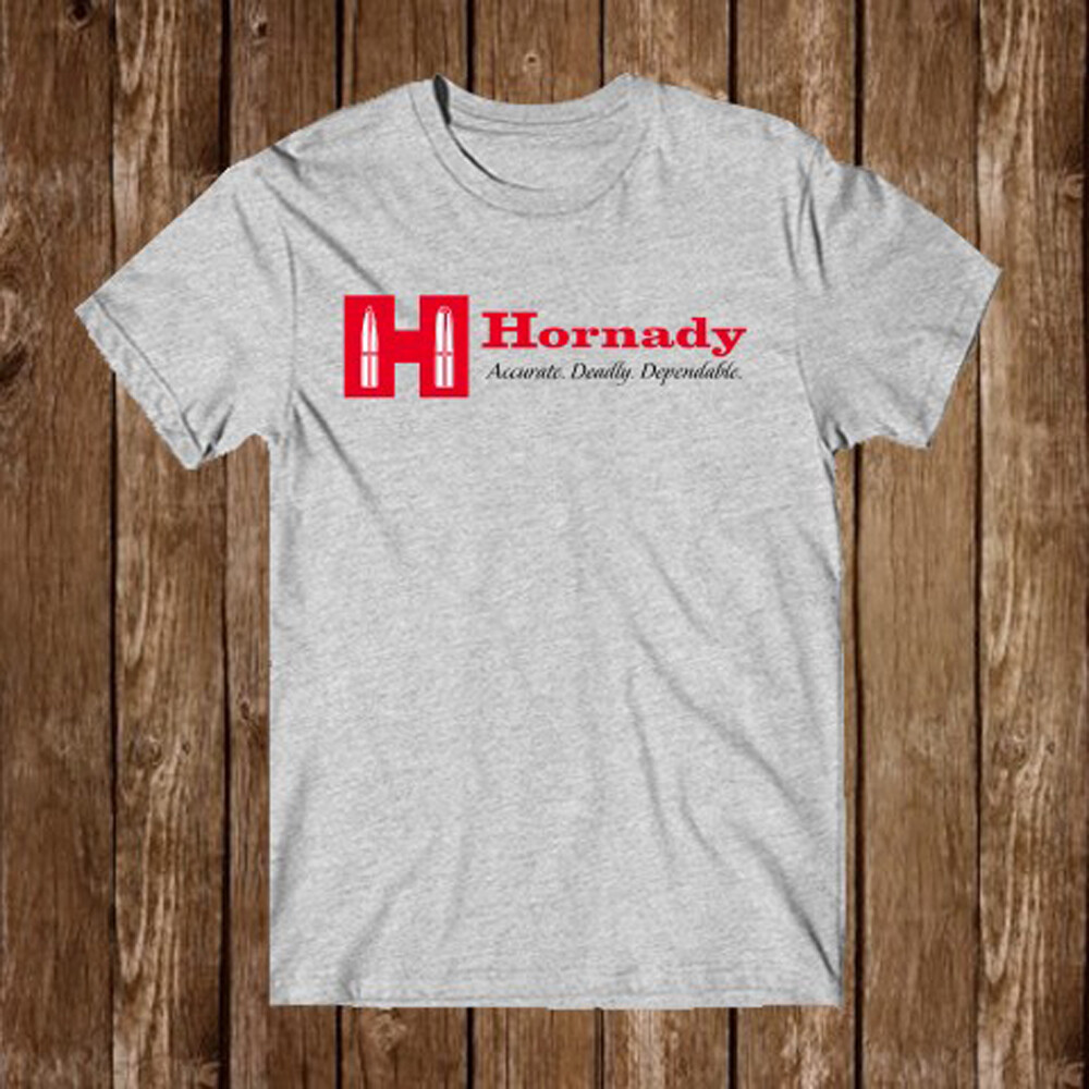 Hornady Guns Firearms Men&rsquo;s grey T-Shirt Size S-5XL