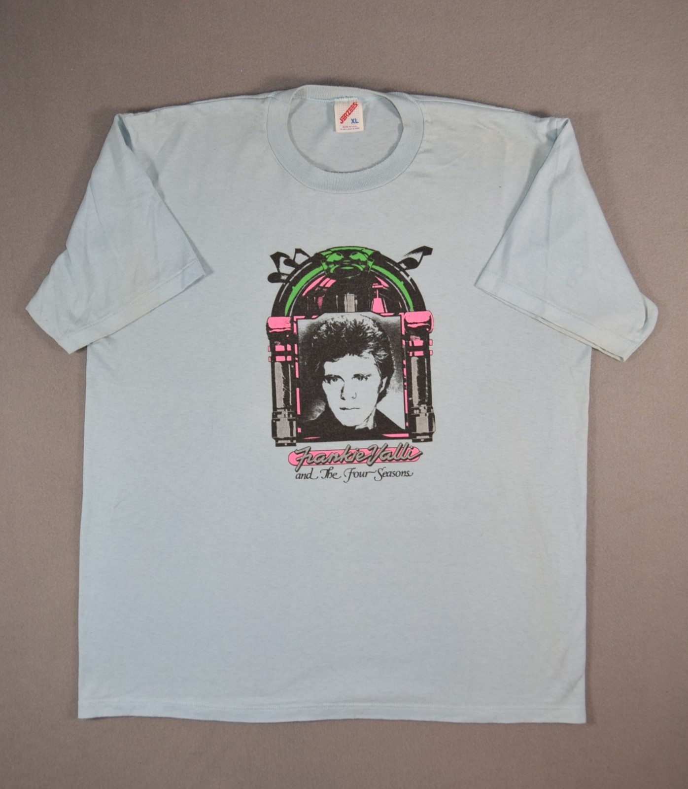 Vintage Frankie Valli & The Four Seasons T Shirt Mens XL Blue Jerzees Made in US
