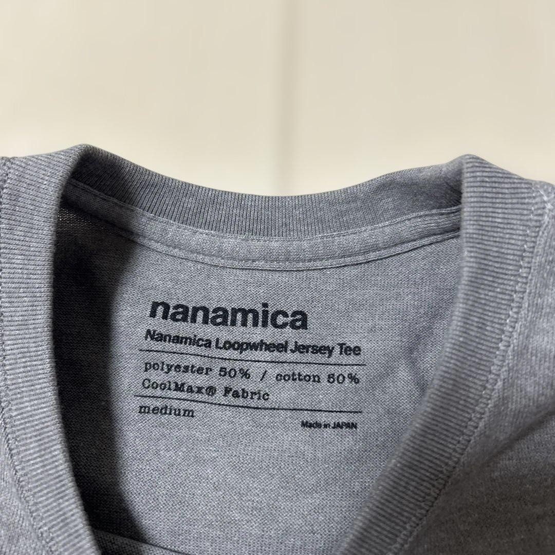 nanamica Loopwheel COOLMAX Jersey Tee Heater Gray M Made in Japan F/S