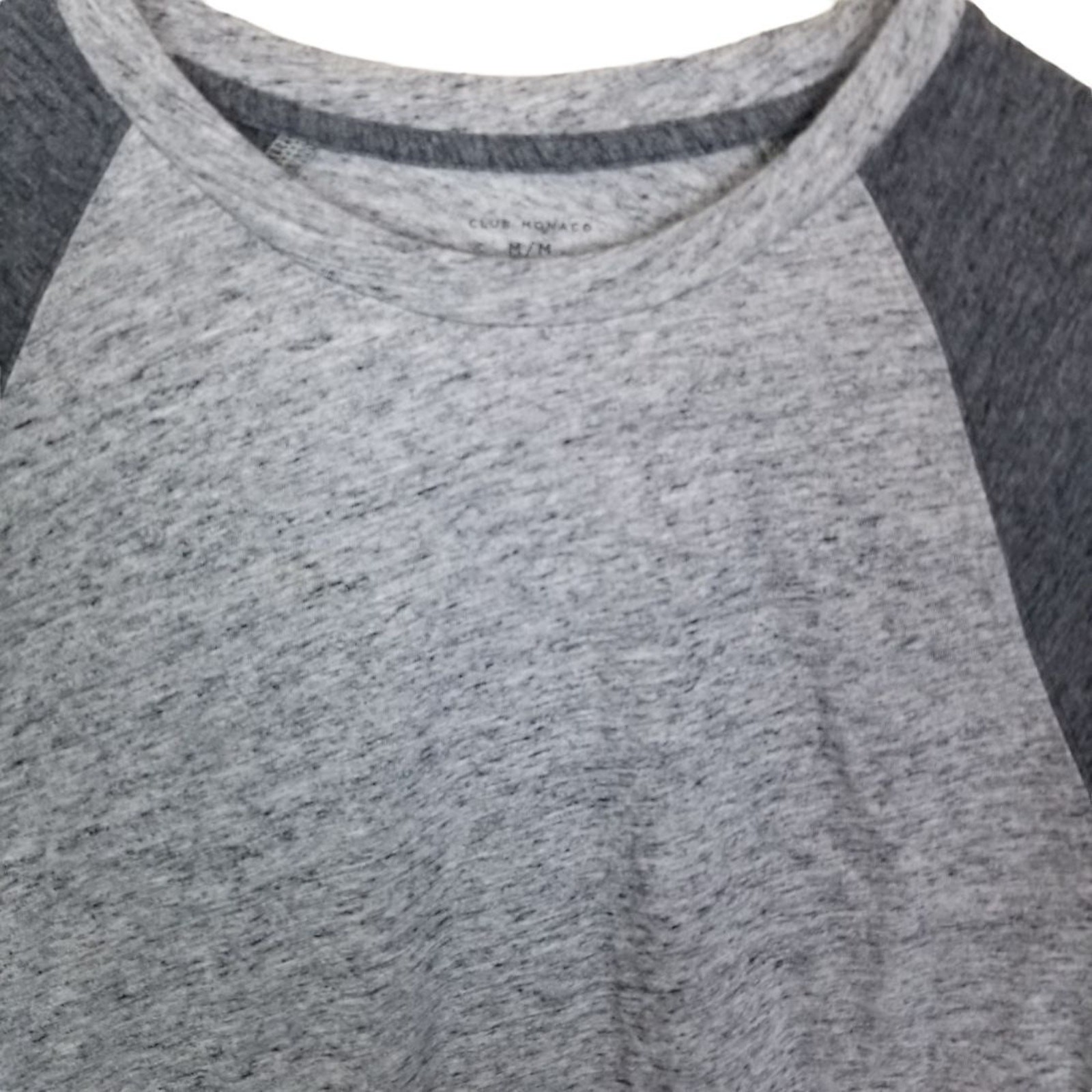 Club Monaco Mens Colorblock Baseball T-Shirt M Minimalist Weekend Vibes Stretch