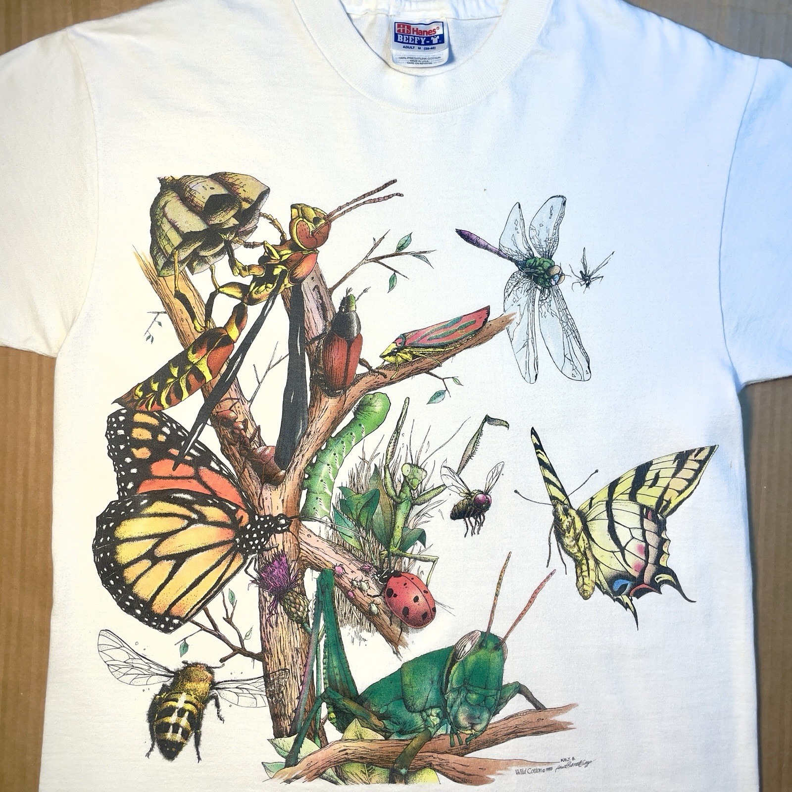 VTG 90s Insect / Bug Fantasy 20” x 26.5” Entomology Entomologist T Shirt