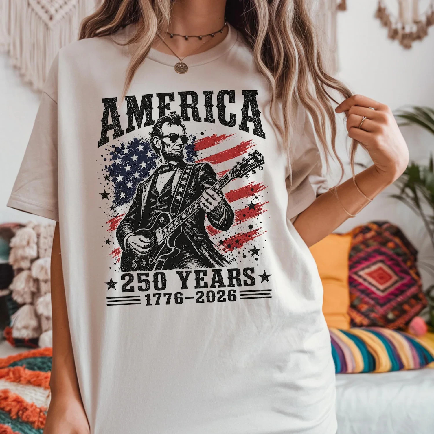Abraham Lincoln USA 250 Years of Freedom Shirt, 1776-2026 American Anniversary