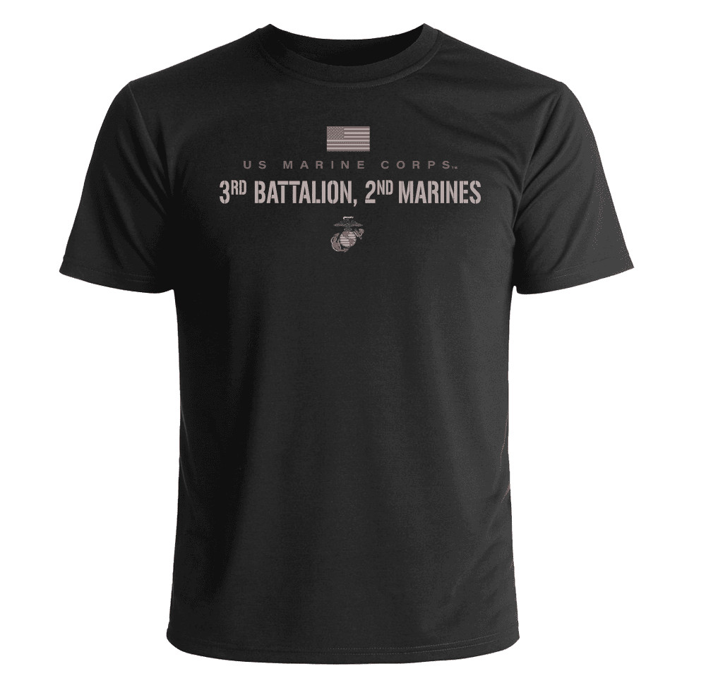 US Marine Corps 3rd Battalion, 2nd Marines Subdued T-Shirt Officially Licensed