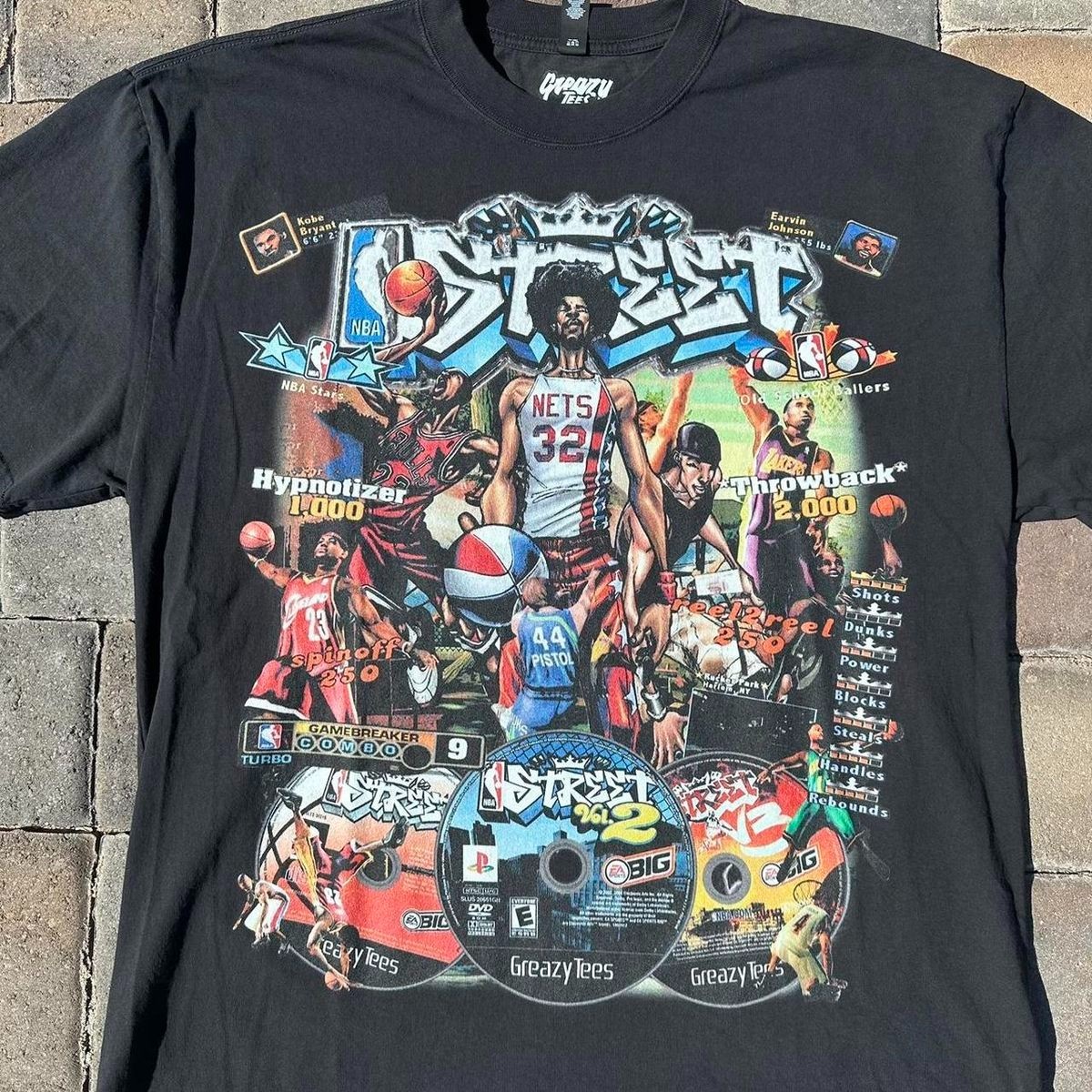 Vtg style Street basketball short sleeve black color shirt VK00918