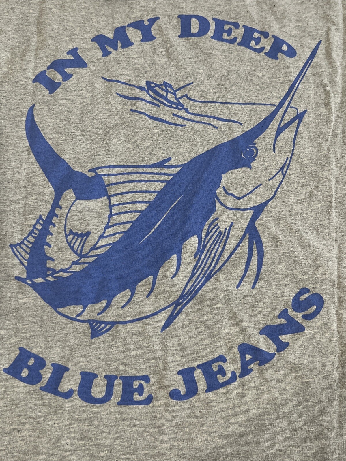 Levi&rsquo;s T SHIRT RELAXED FIT In My Deep Blue Jeans GRAPHIC Men&rsquo;s Size XXL Gray