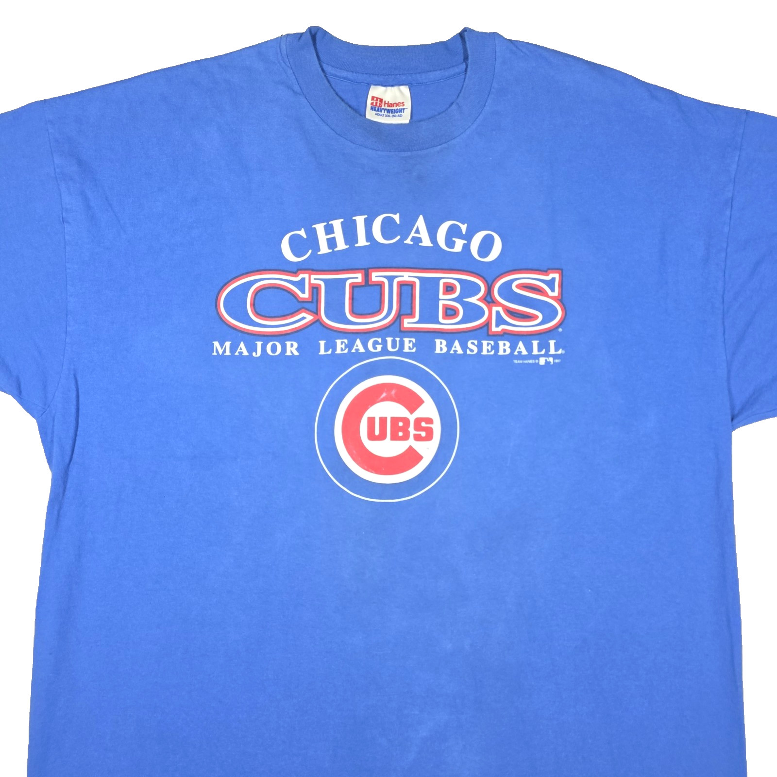 Vintage Chicago Cubs Shirt Men&rsquo;s XXL Blue MLB Logo Spellout 1997 Single Stitch
