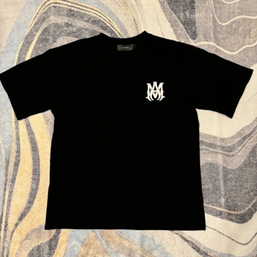 Amiri MA Logo Black Tee Mens Size Large