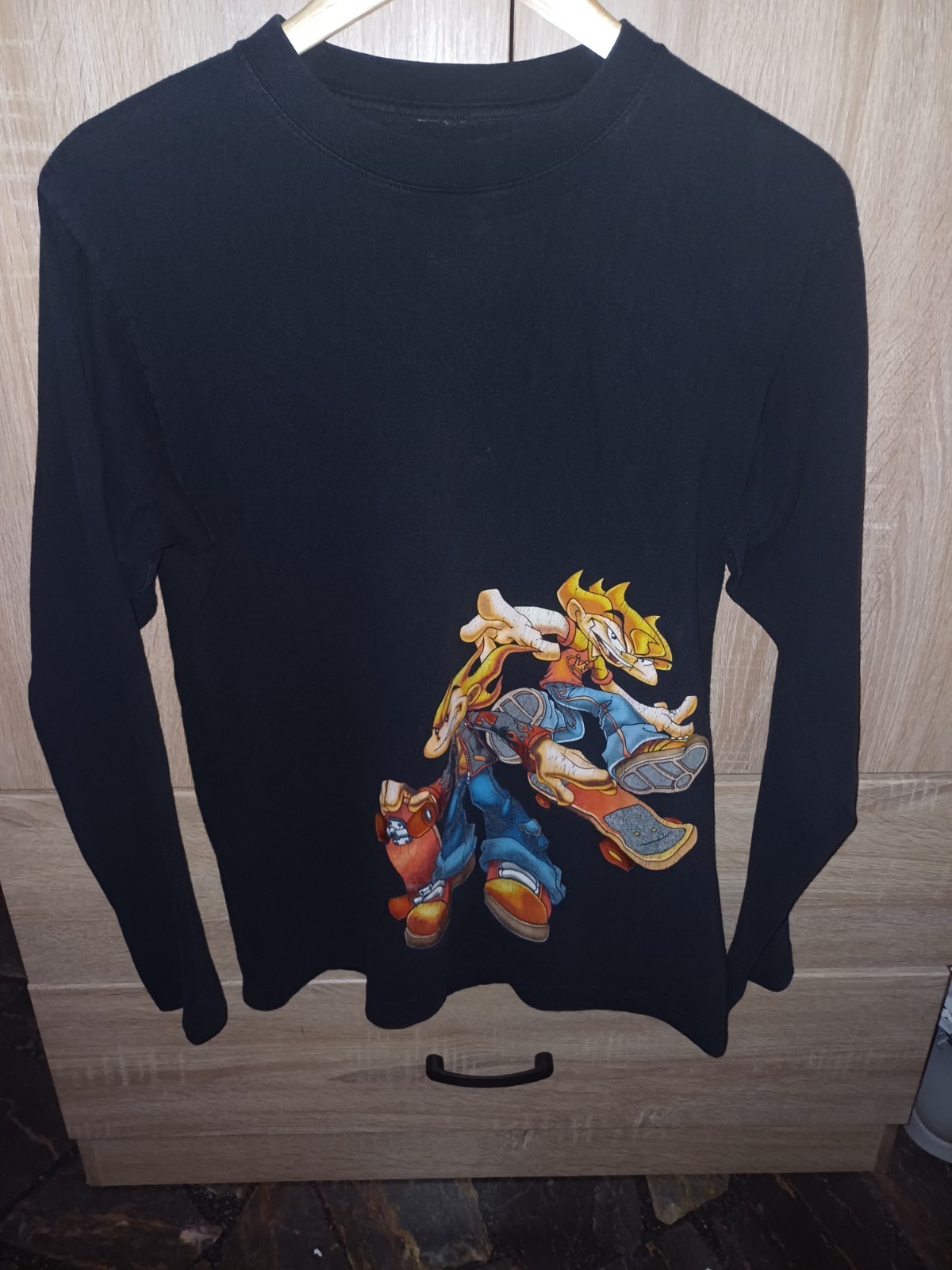 Vintage JNCO Jeans « Flamehead » Skate Long Sleeve T-Shirt – Size M/S