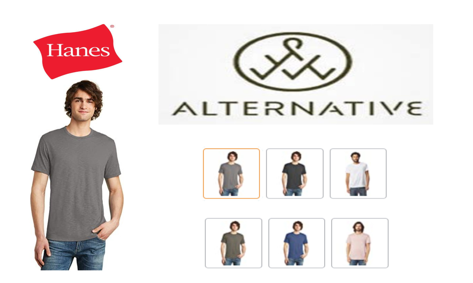 6094S1 Hanes Alternative Men&rsquo;s Slub Keeper Tee