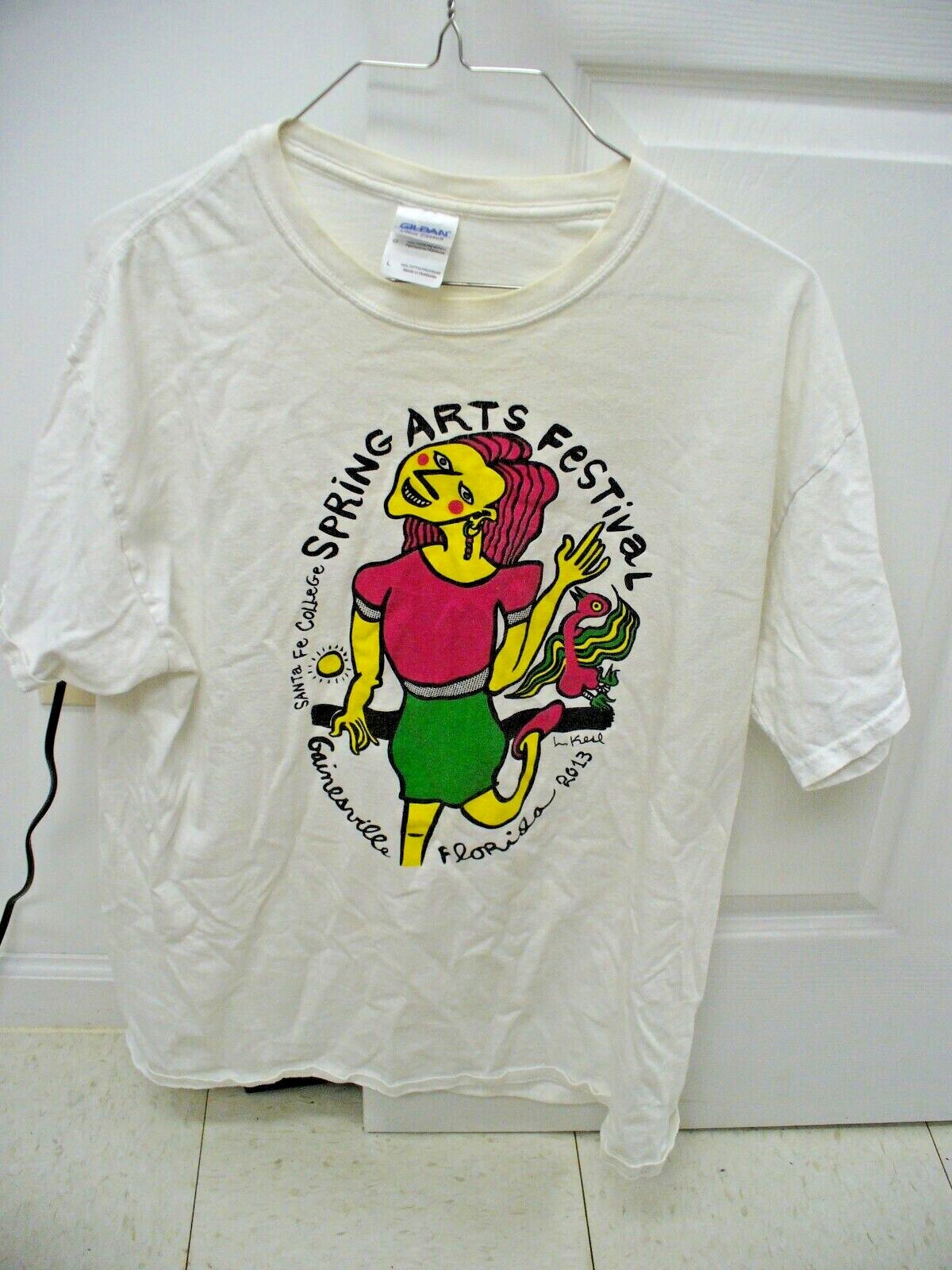 Gainsville Florida 2013 Spring Arts Festival White 100% Cotton Large *USED*