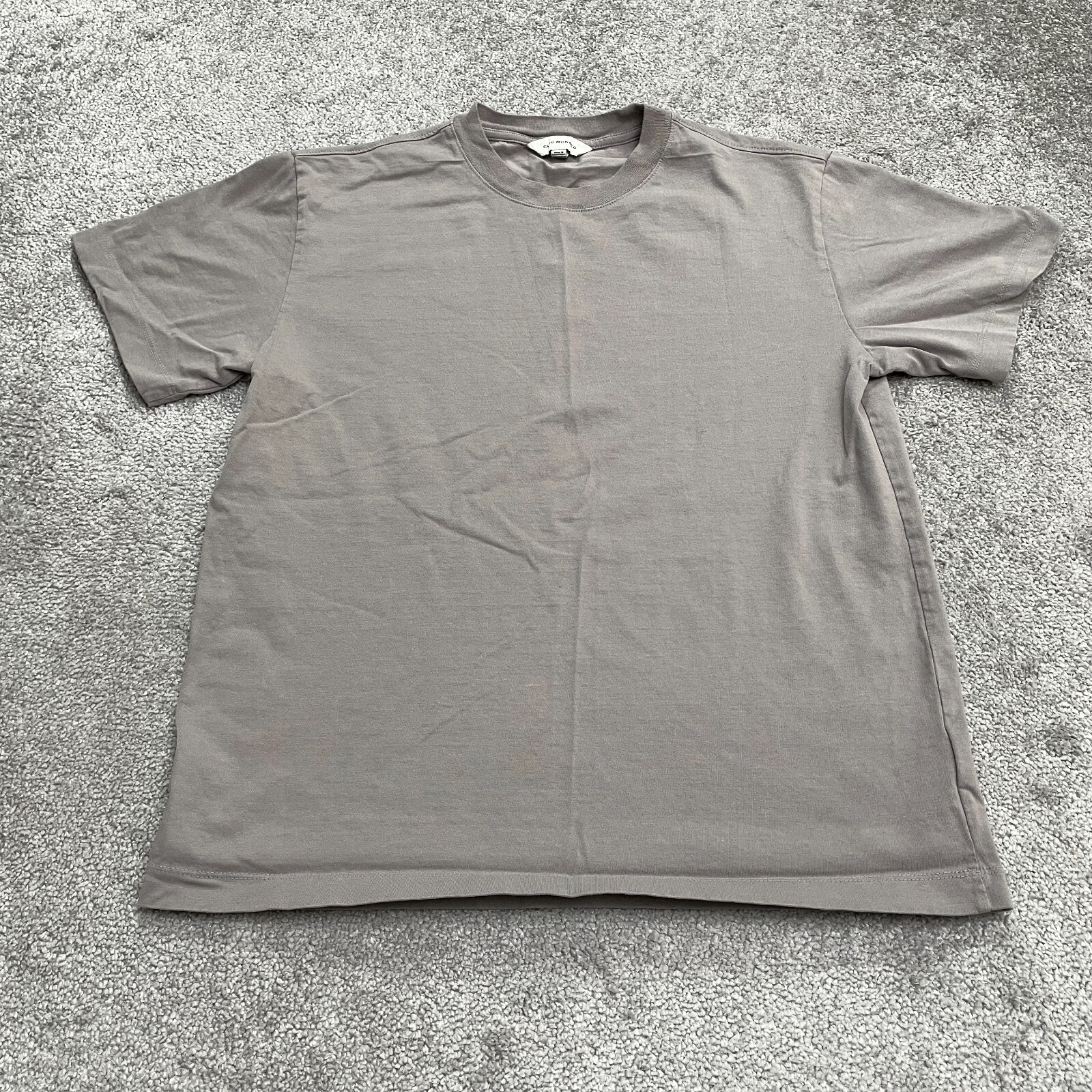 Club Monaco Basic Essential T-Shirt Mens Small Gray Crew Short Sleeve Cotton Tee