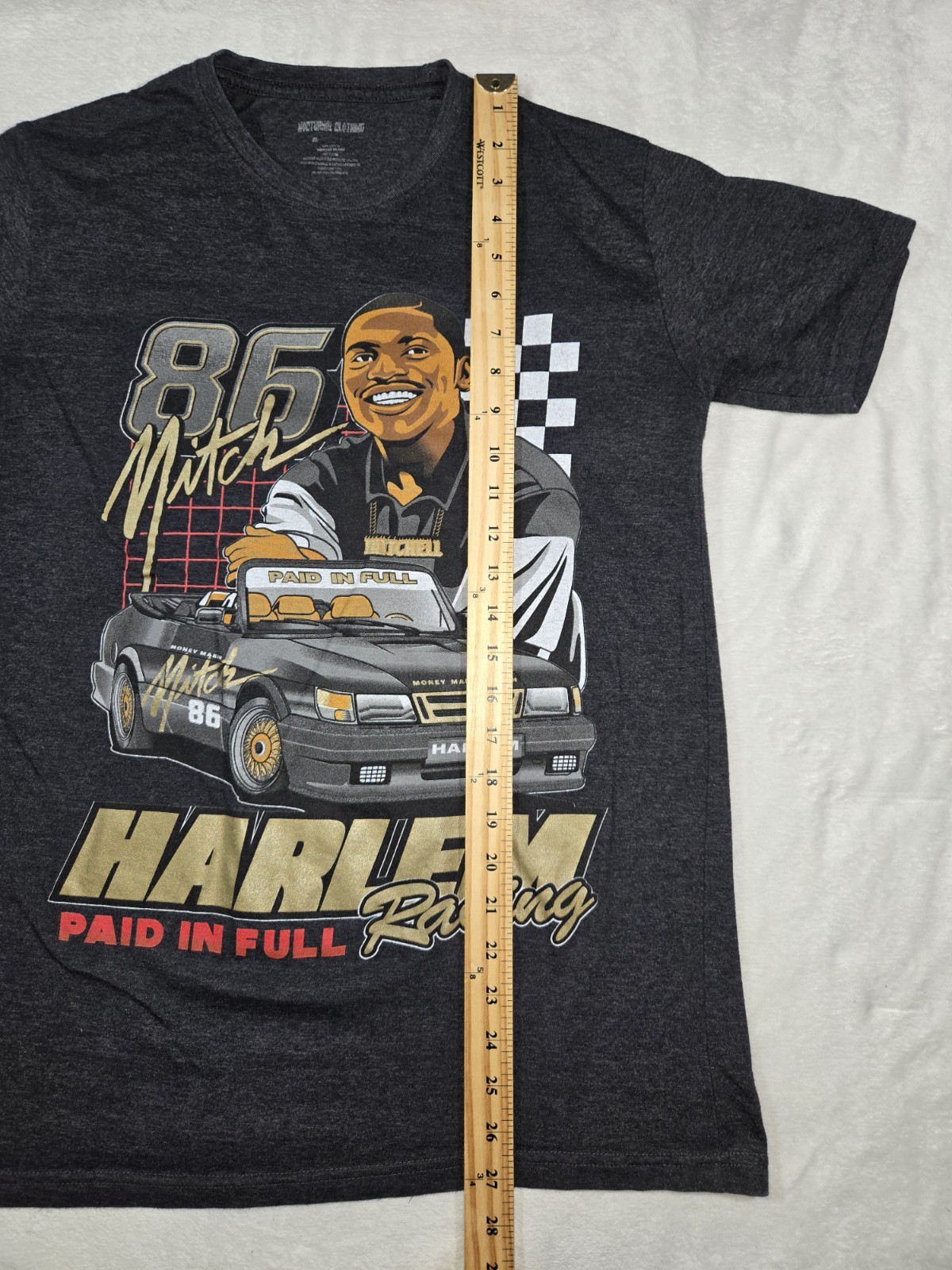 Mens Paid in Full Money Makin Mitch Short Sleeve T Shirt Gray Medium